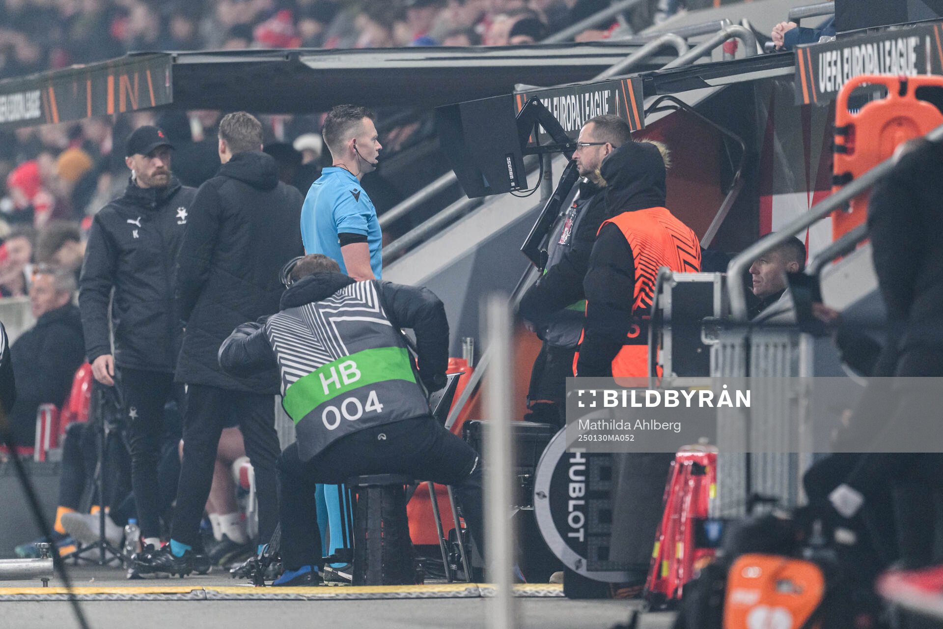 VAR check of a potential penalty kick