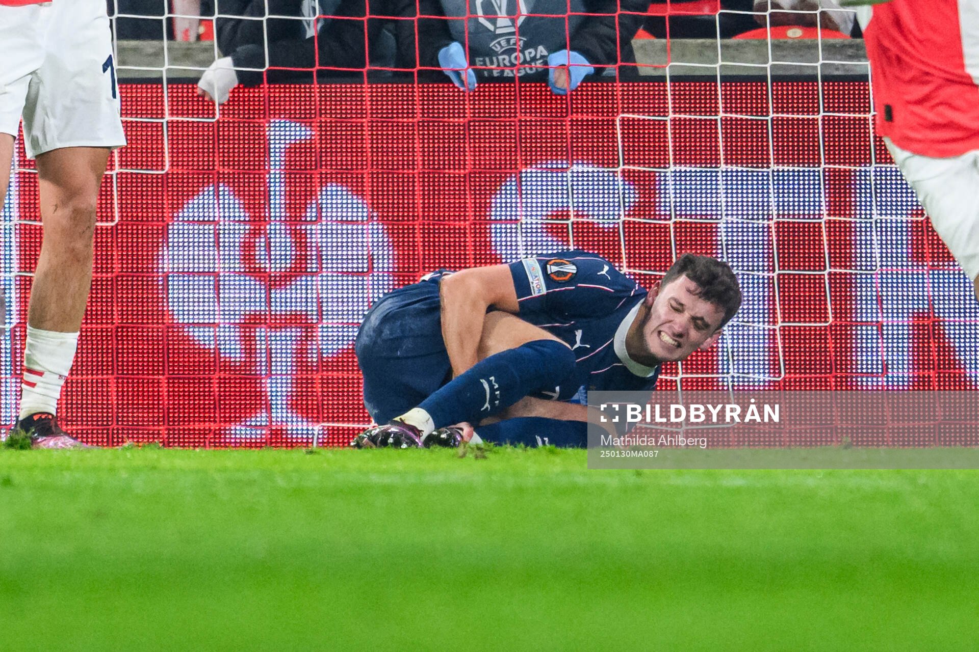 Colin Rösler of Malmö FF in pain