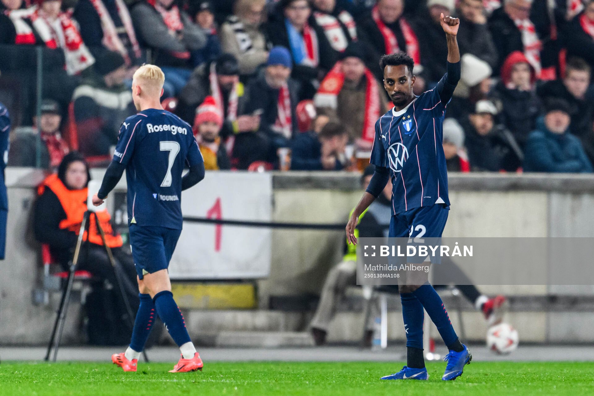 Taha Ali of Malmö FF celebrates