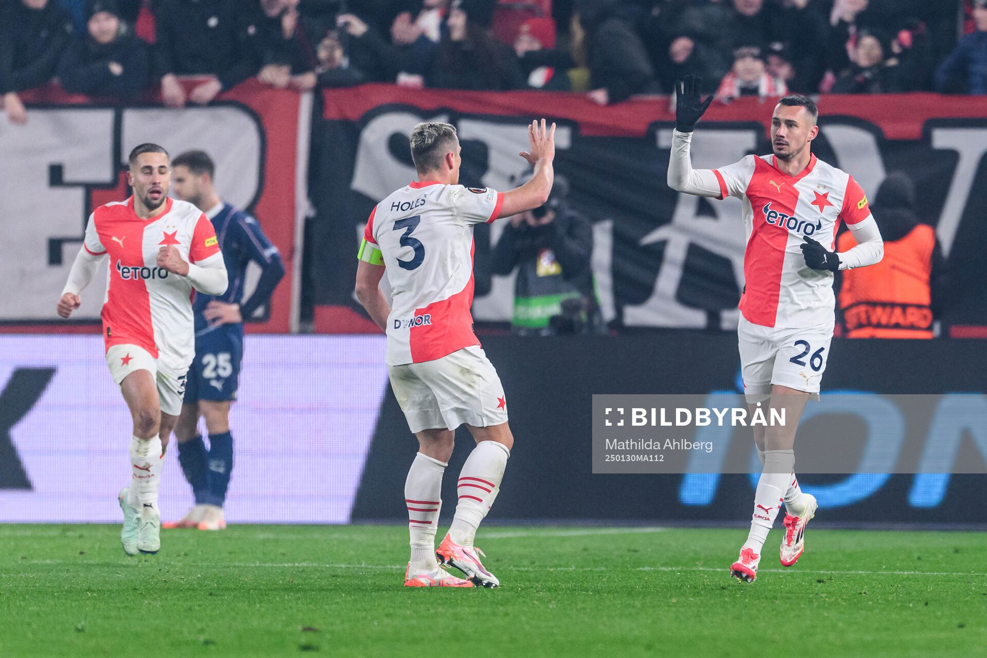 Ivan Schranz of Slavia Prag celebrates