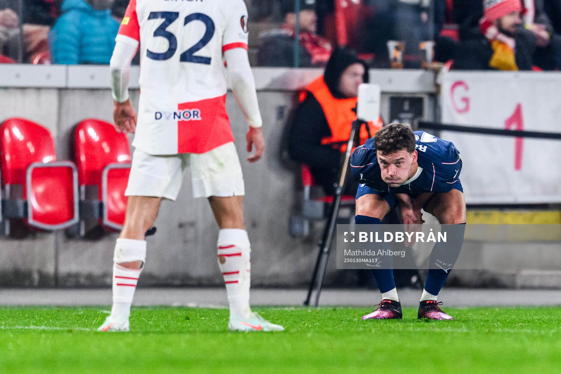 Colin Rösler of Malmö FF in pain