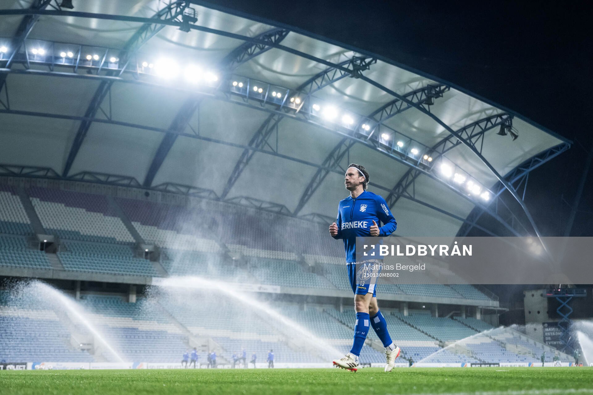 Gustav Svensson of IFK Göteborg ahead of the Atlantic Cup football match between IFK Göteborg and Rosenborg on January 30, 2025 in Faro.