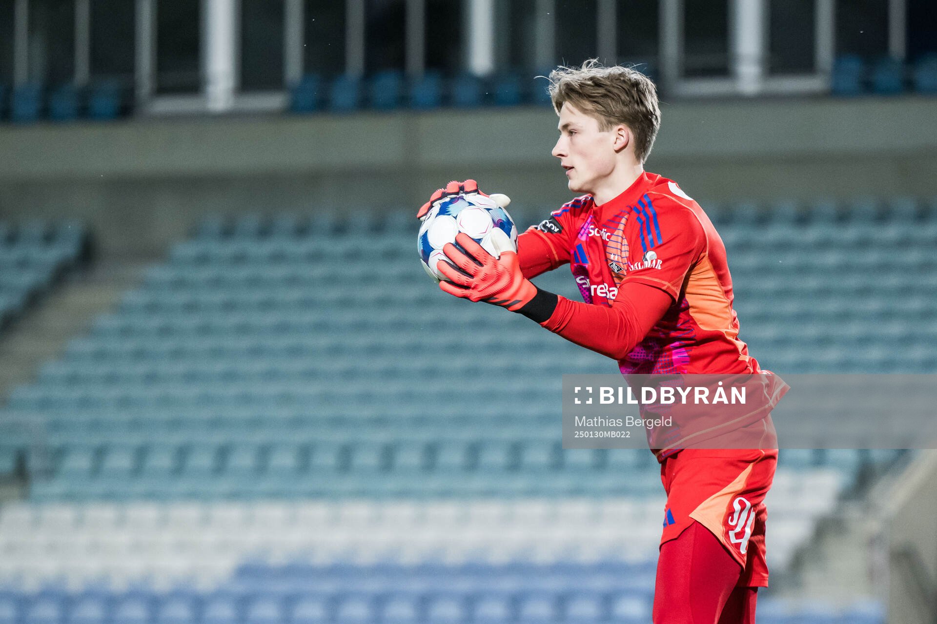 Goalkeeper Sander Tangvik of Rosenborg during the Atlantic Cup football match between IFK Göteborg and Rosenborg on January 30, 2025 in Faro.