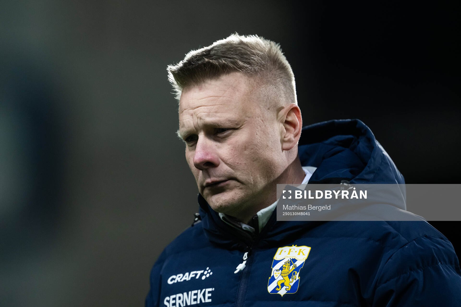 Head coach Stefan Billborn of IFK Göteborg after the Atlantic Cup football match between IFK Göteborg and Rosenborg on January 30, 2025 in Faro.