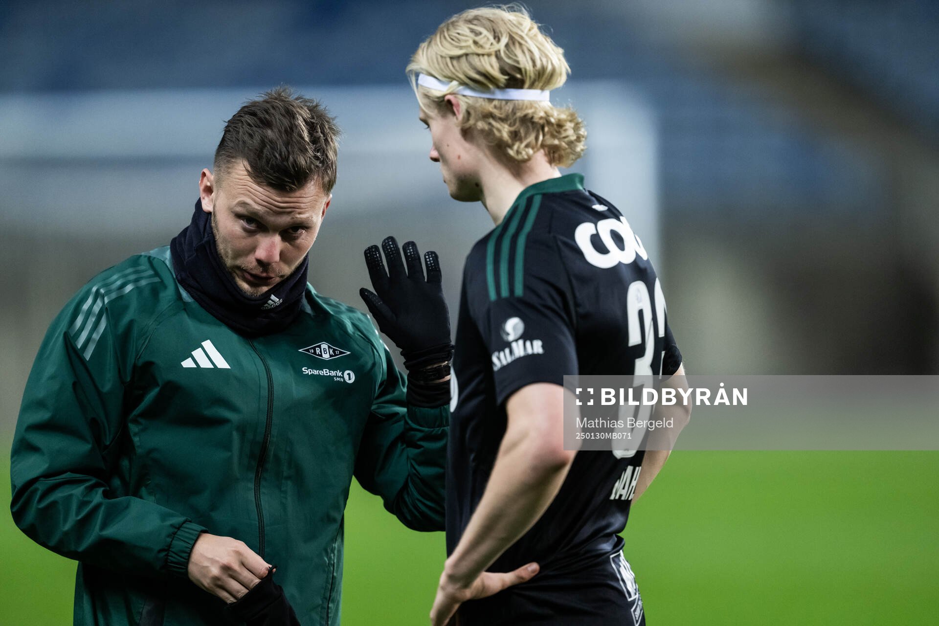 Head coach Alfred Johansson and Tobias Dahl of Rosenborg and