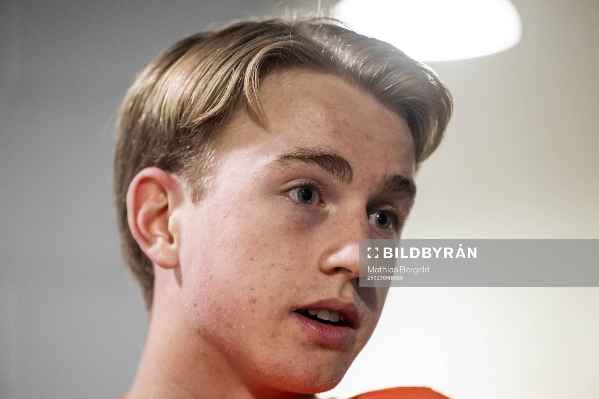 Noah Tolf of IFK Göteborg is interviewed