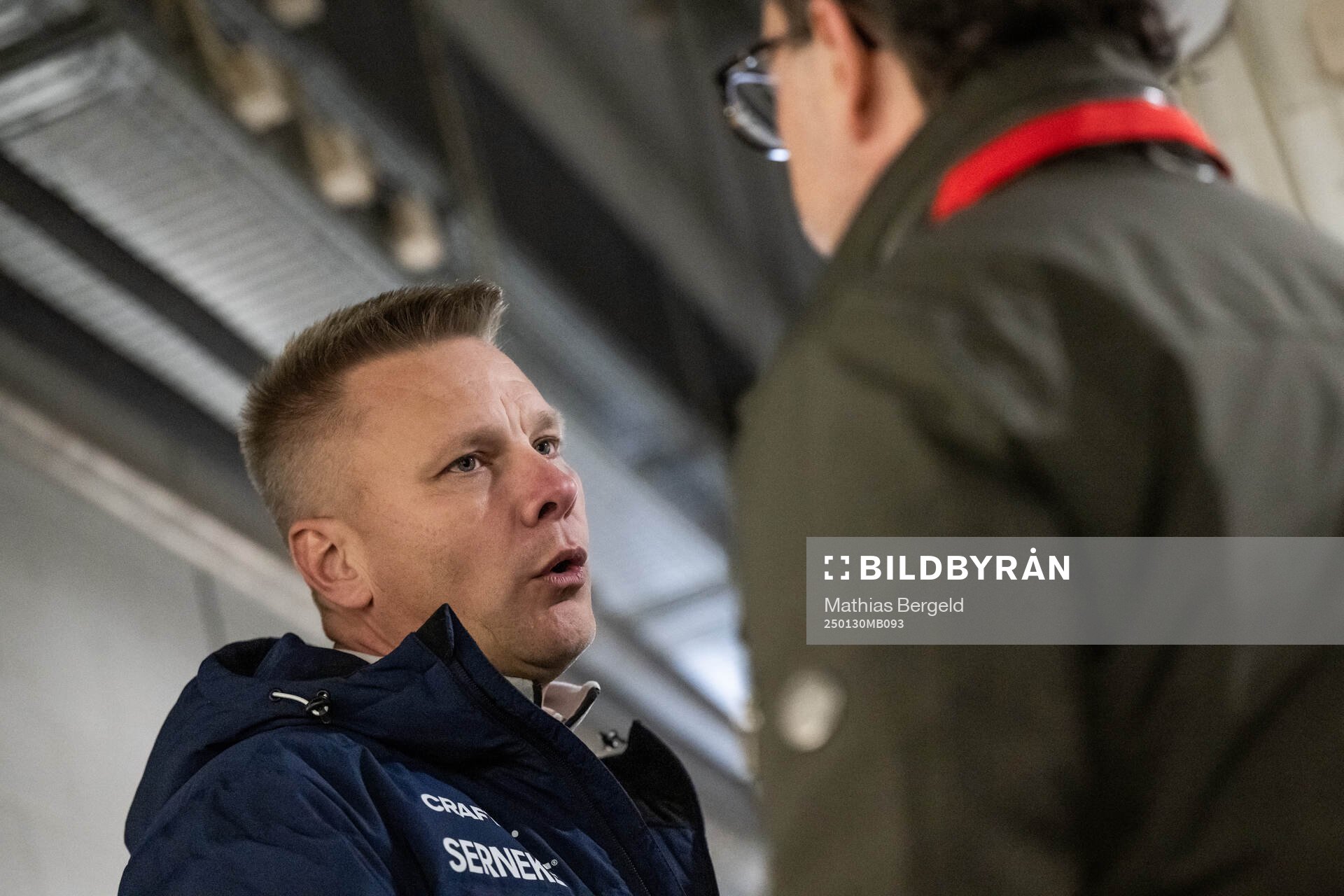 Head coach Stefan Billborn of IFK Göteborg is interviewed