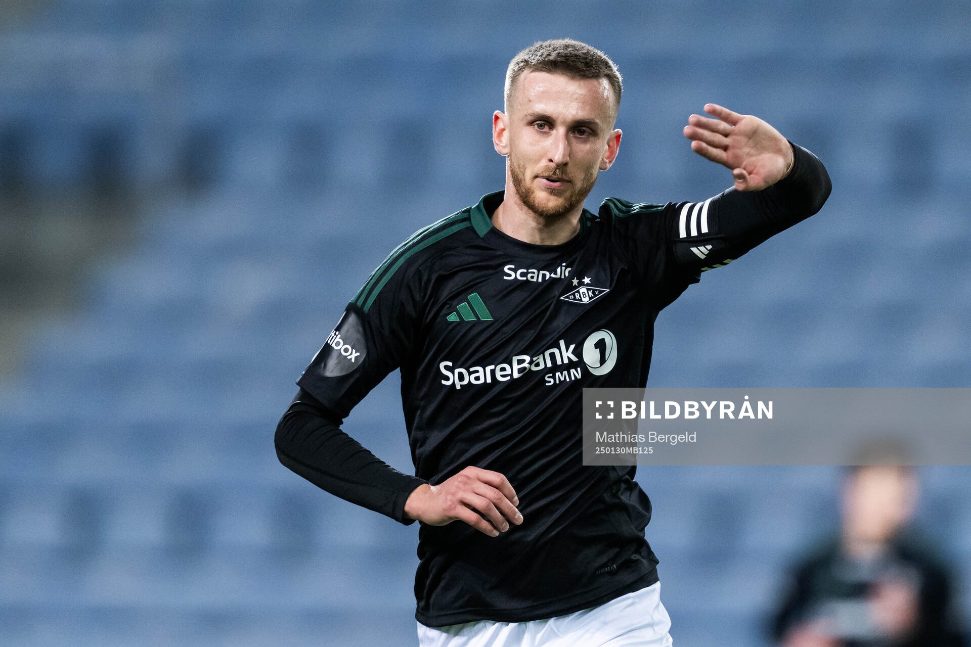 Erlend Dahl Reitan of Rosenborg during the Atlantic Cup football match between IFK Göteborg and Rosenborg on January 30, 2025 in Faro.