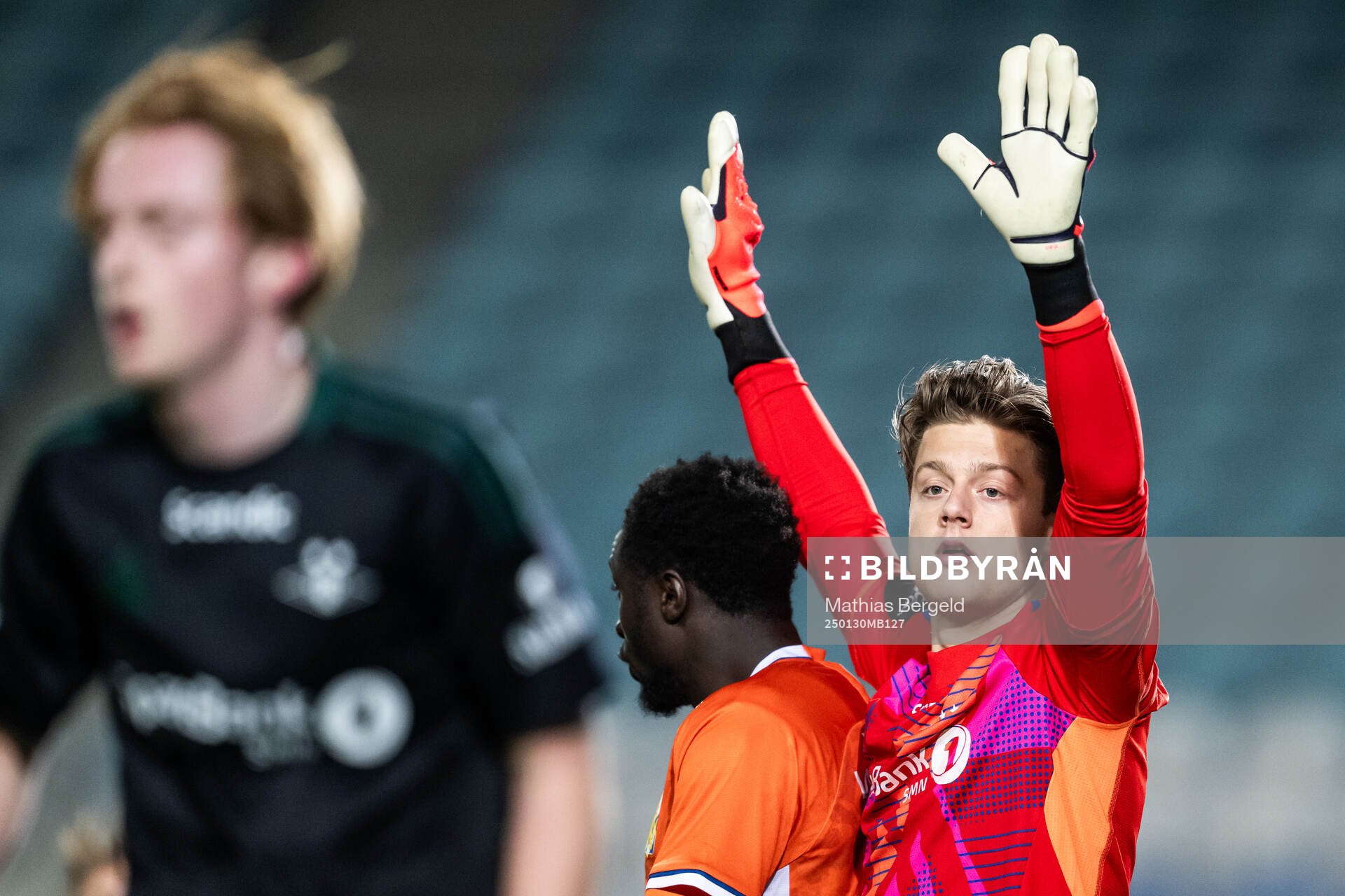 Goalkeeper Rasmus Sandberg of Rosenborg during the Atlantic Cup football match between IFK Göteborg and Rosenborg on January 30, 2025 in Faro.