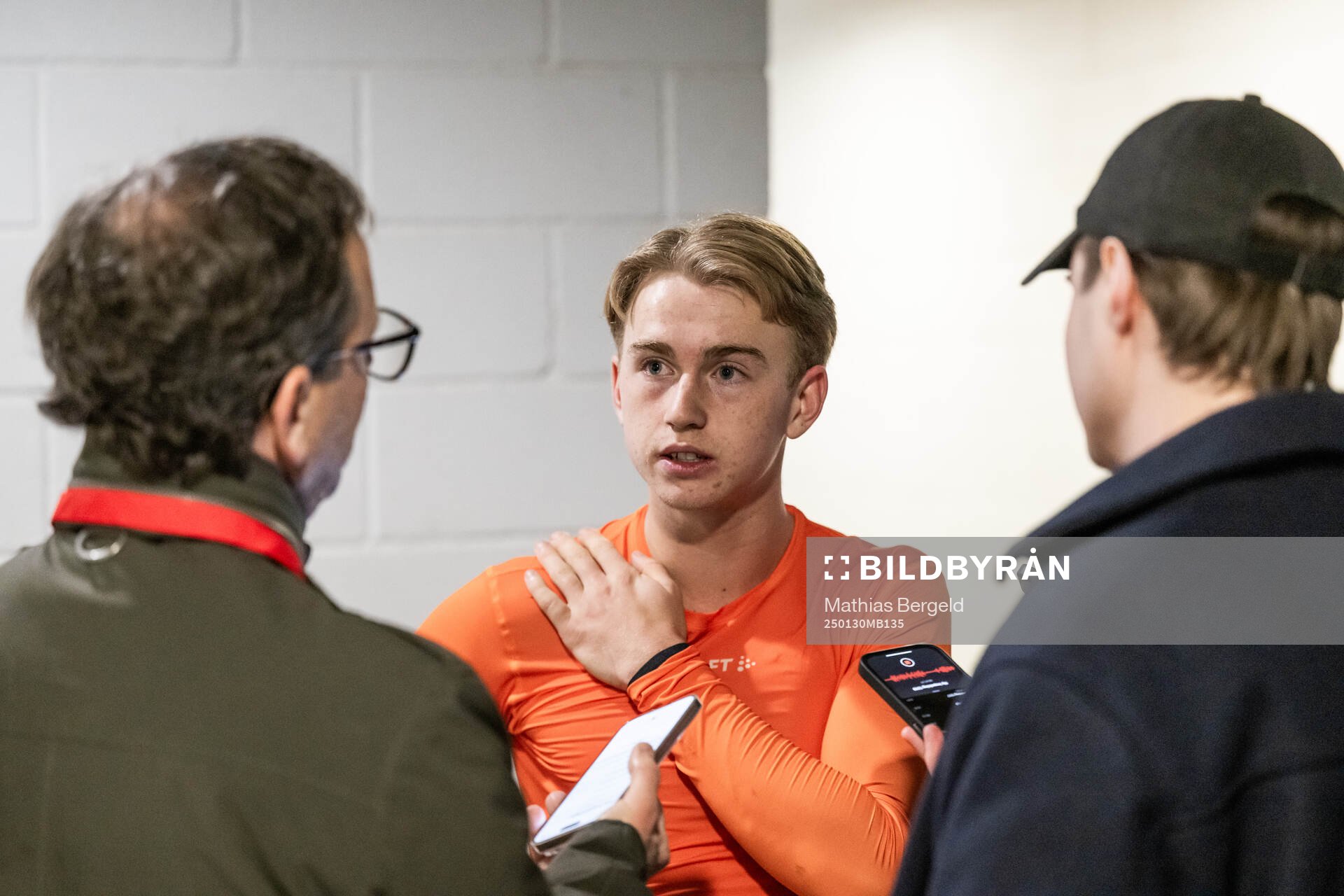 Noah Tolf of IFK Göteborg is interviewed