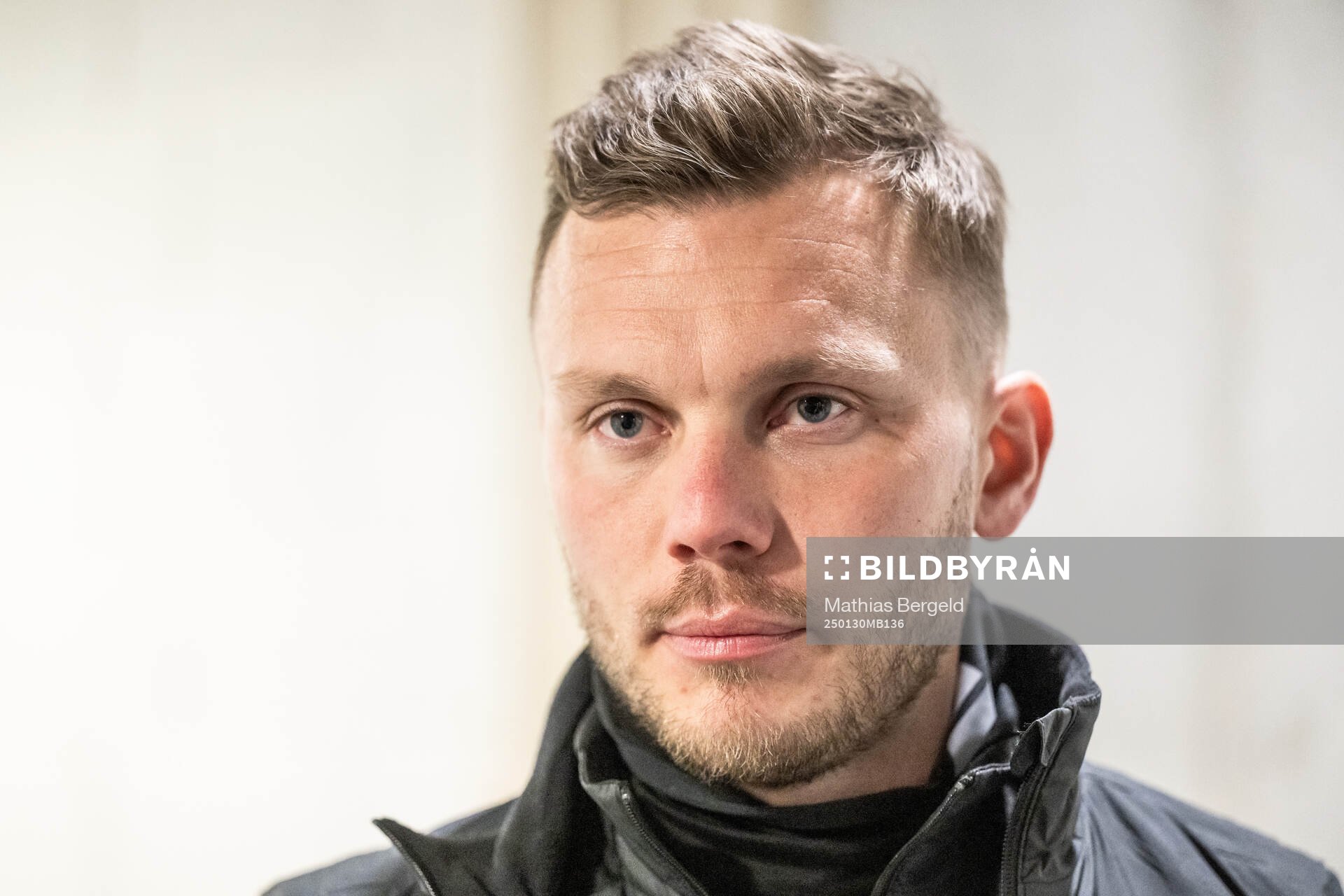 Head coach Alfred Johansson of Rosenborg is interviewed