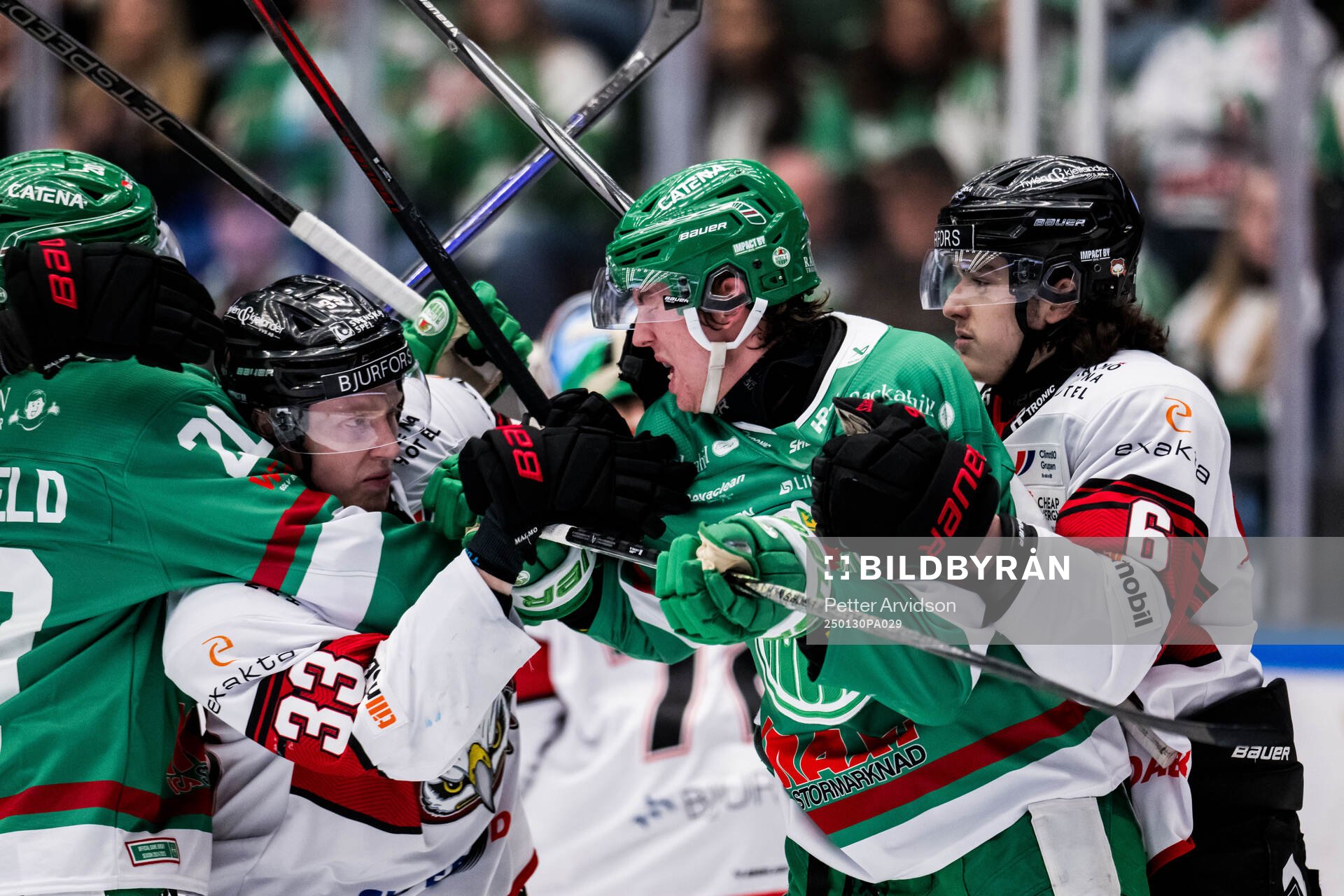 Malmö Redhawks Lassi Thomson och Dominik Badinka och