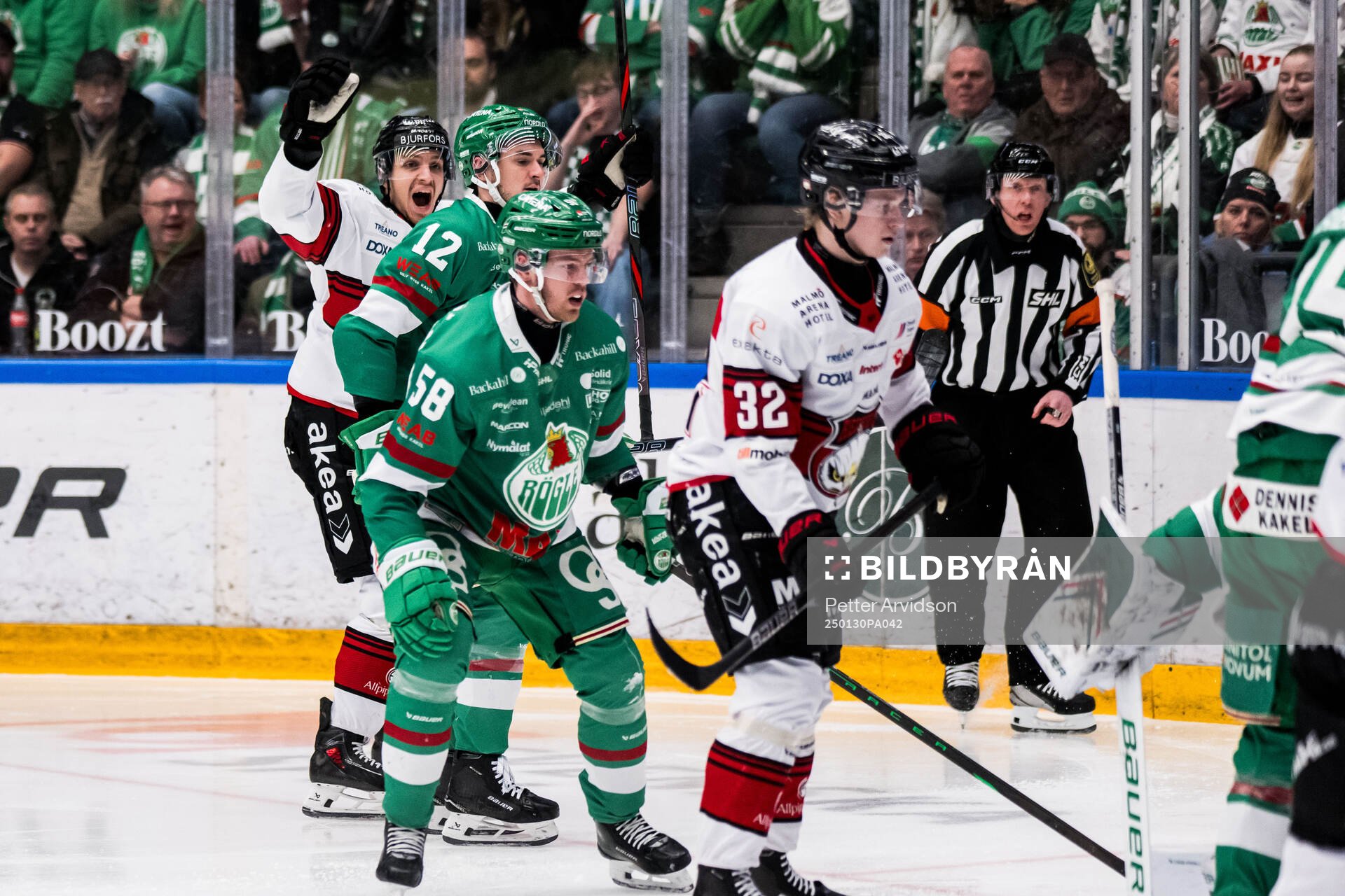 Malmö Redhawks Jakub Galvas jublar