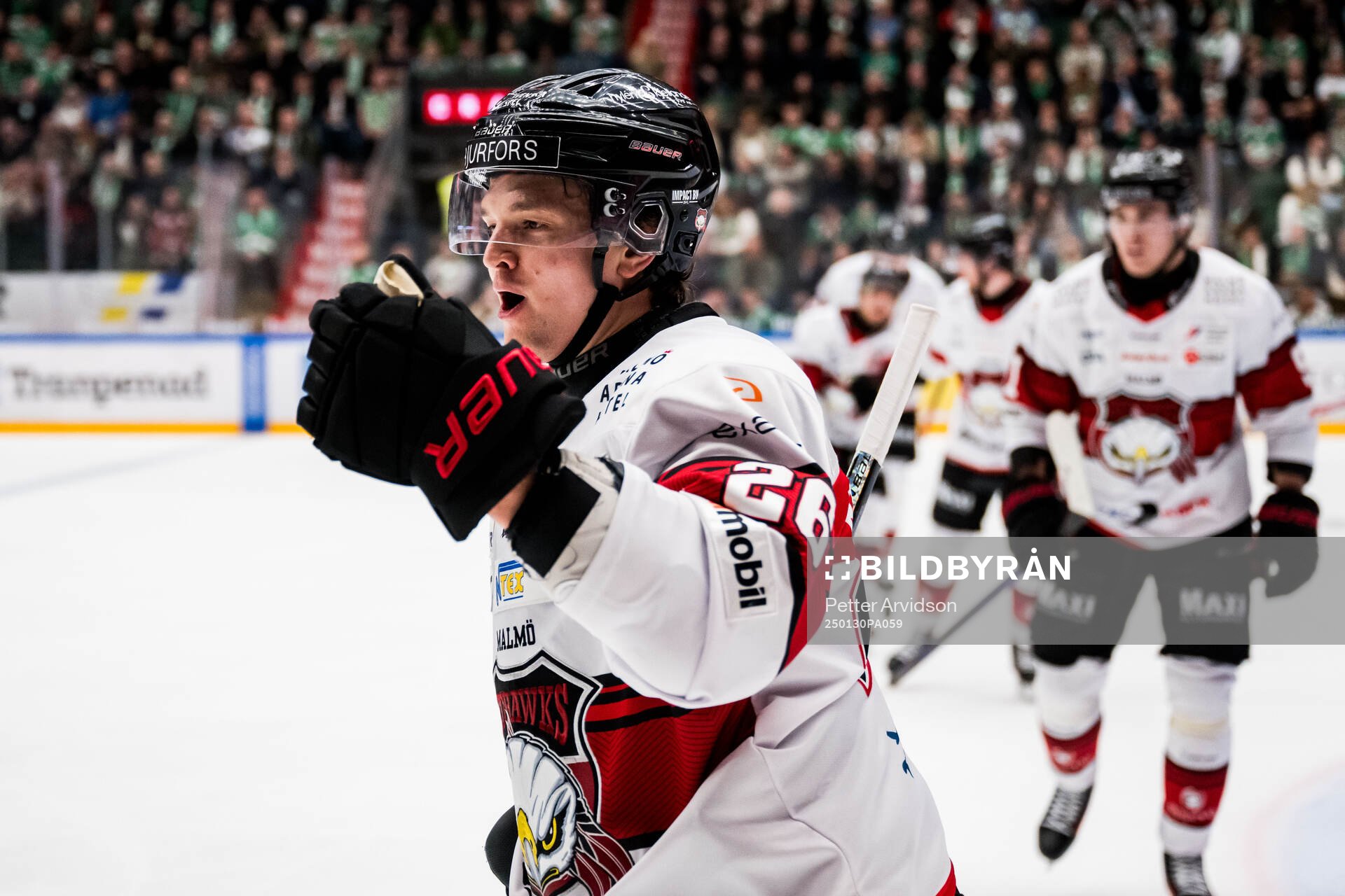 Malmö Redhawks Teemu Kivihalme jublar
