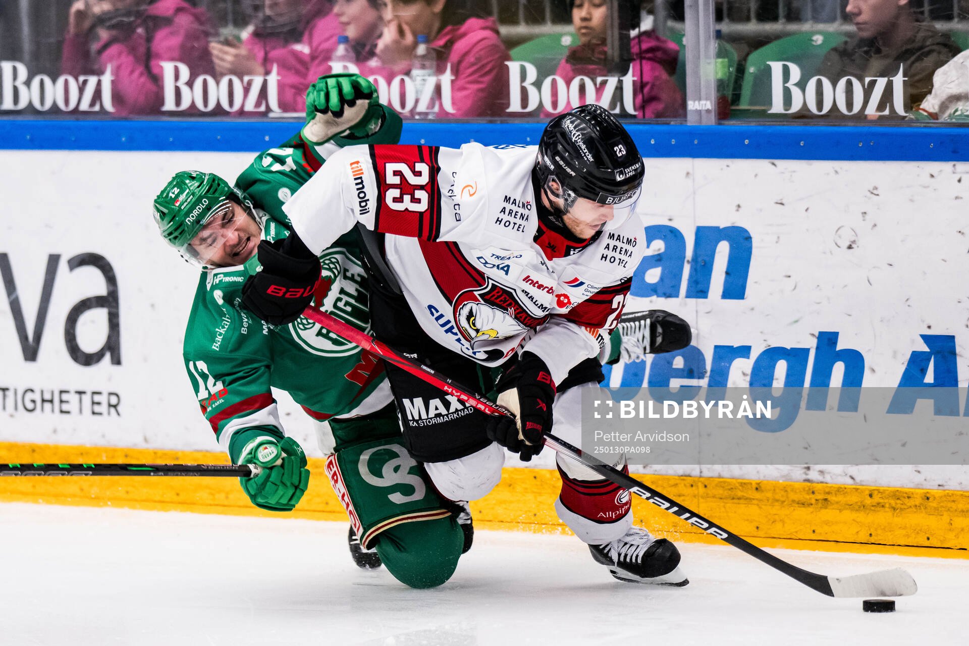 Rögles Brady Ferguson och Malmö Redhawks Christoffer