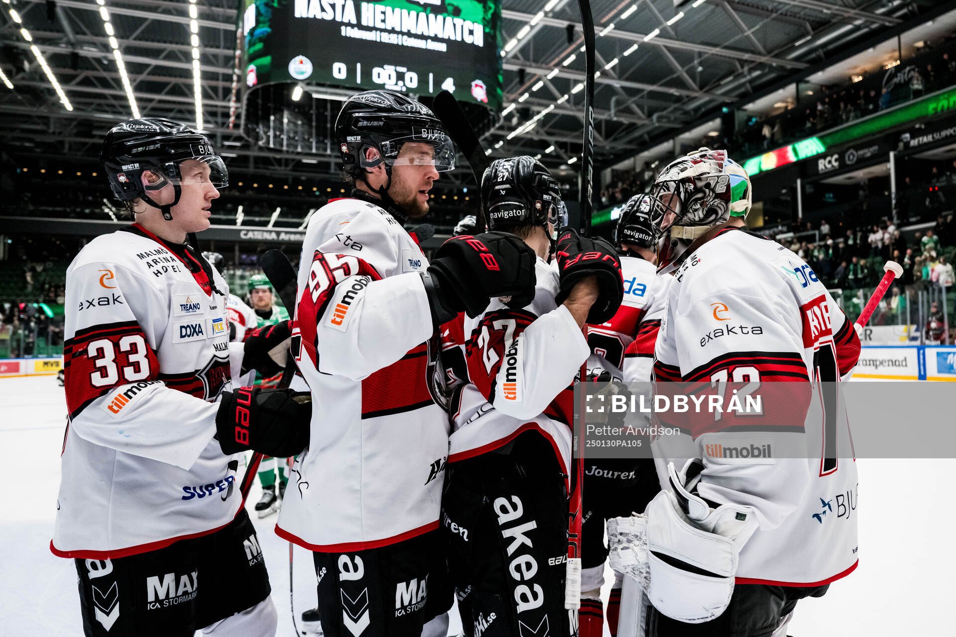 Malmö Redhawks Lassi Thomson, Carl Persson och målvakt