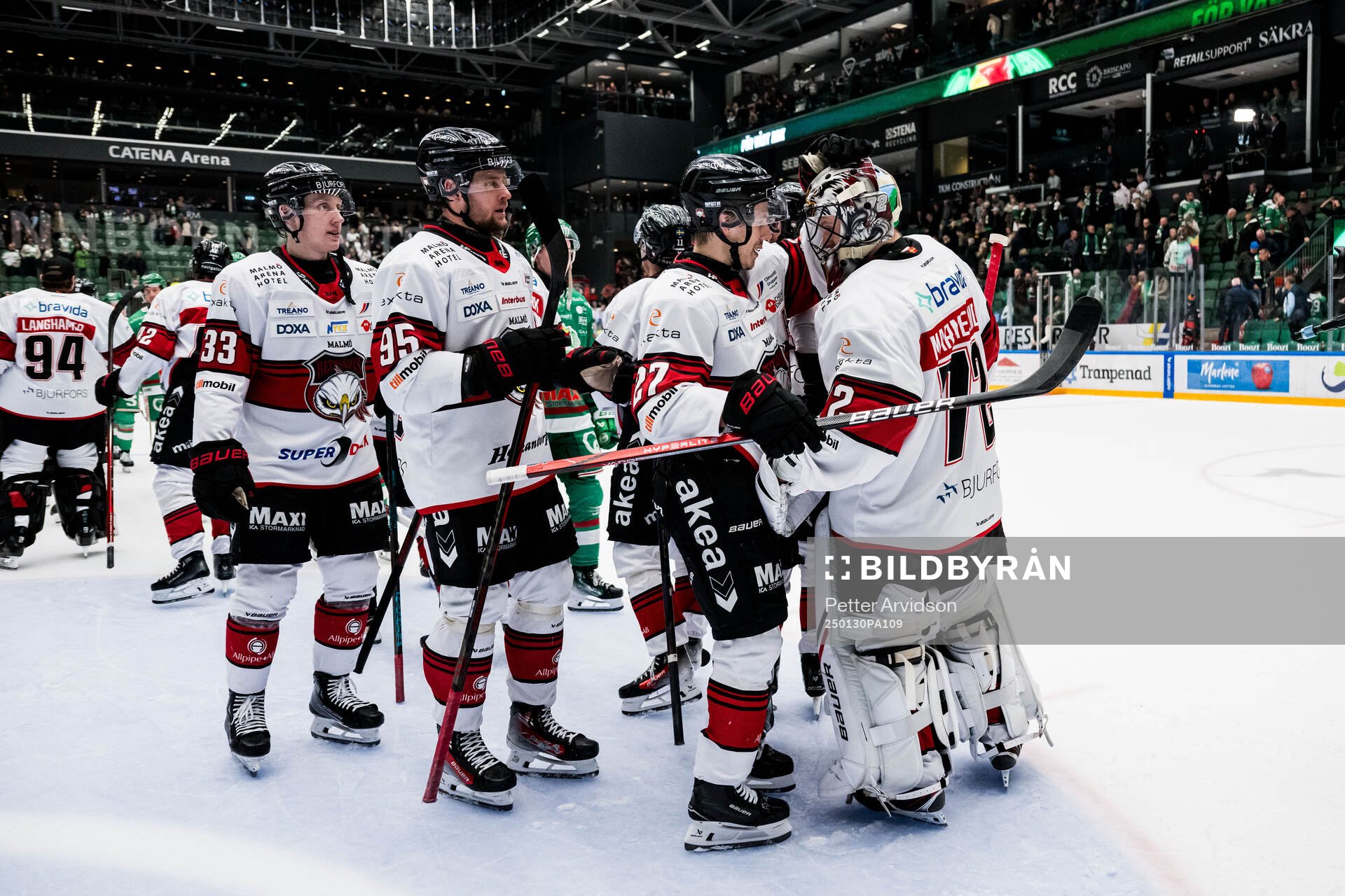 Malmö Redhawks Lassi Thomson, Carl Persson, Henrik Haapala