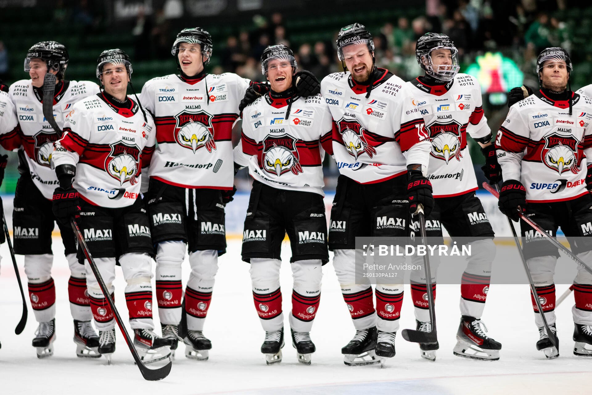 Malmö Redhawks William von Barnekow, Matias Lassen och