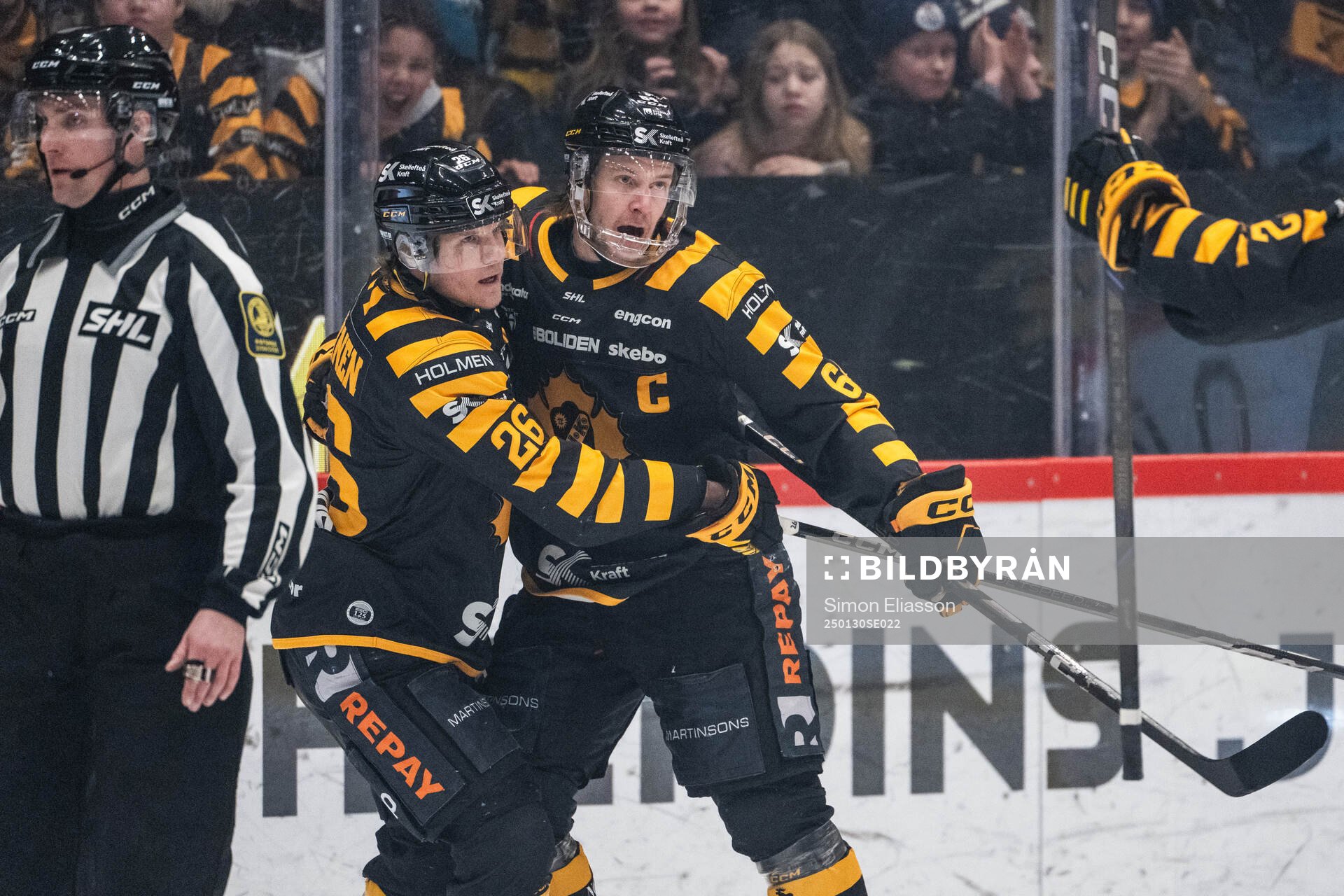 Skellefteås Jonathan Pudas jublar