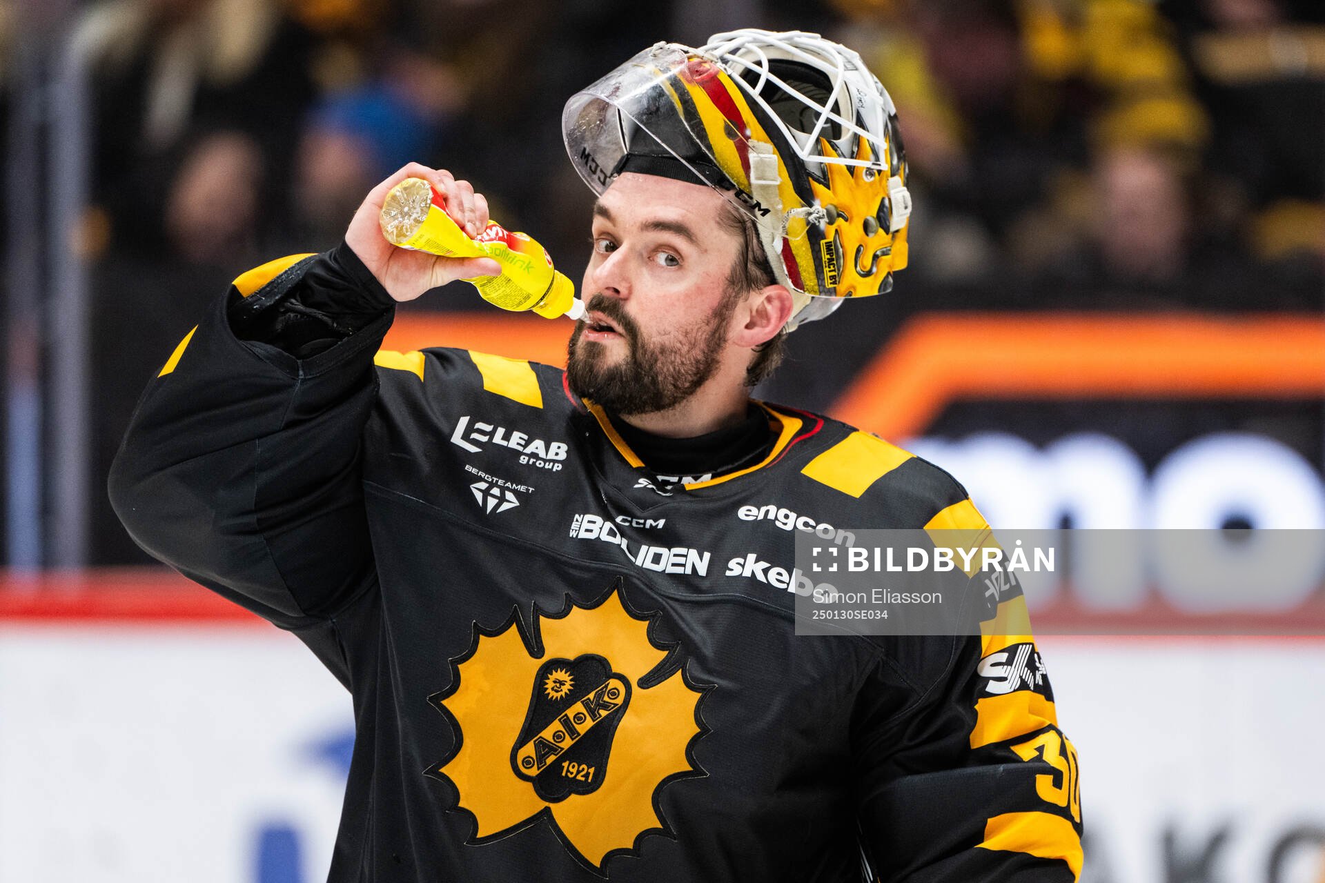 Skellefteås målvakt Gustaf Lindvall