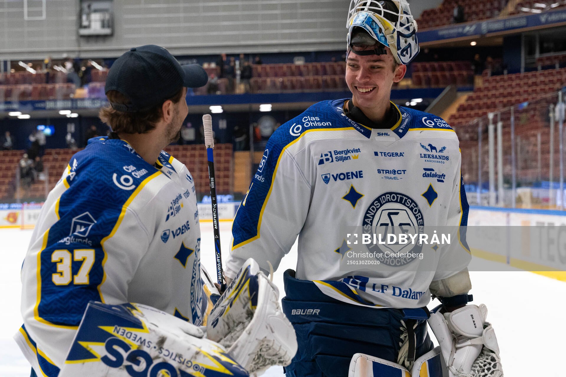 Leksands målvakt Jakob Hellsten och målvakt Marcus