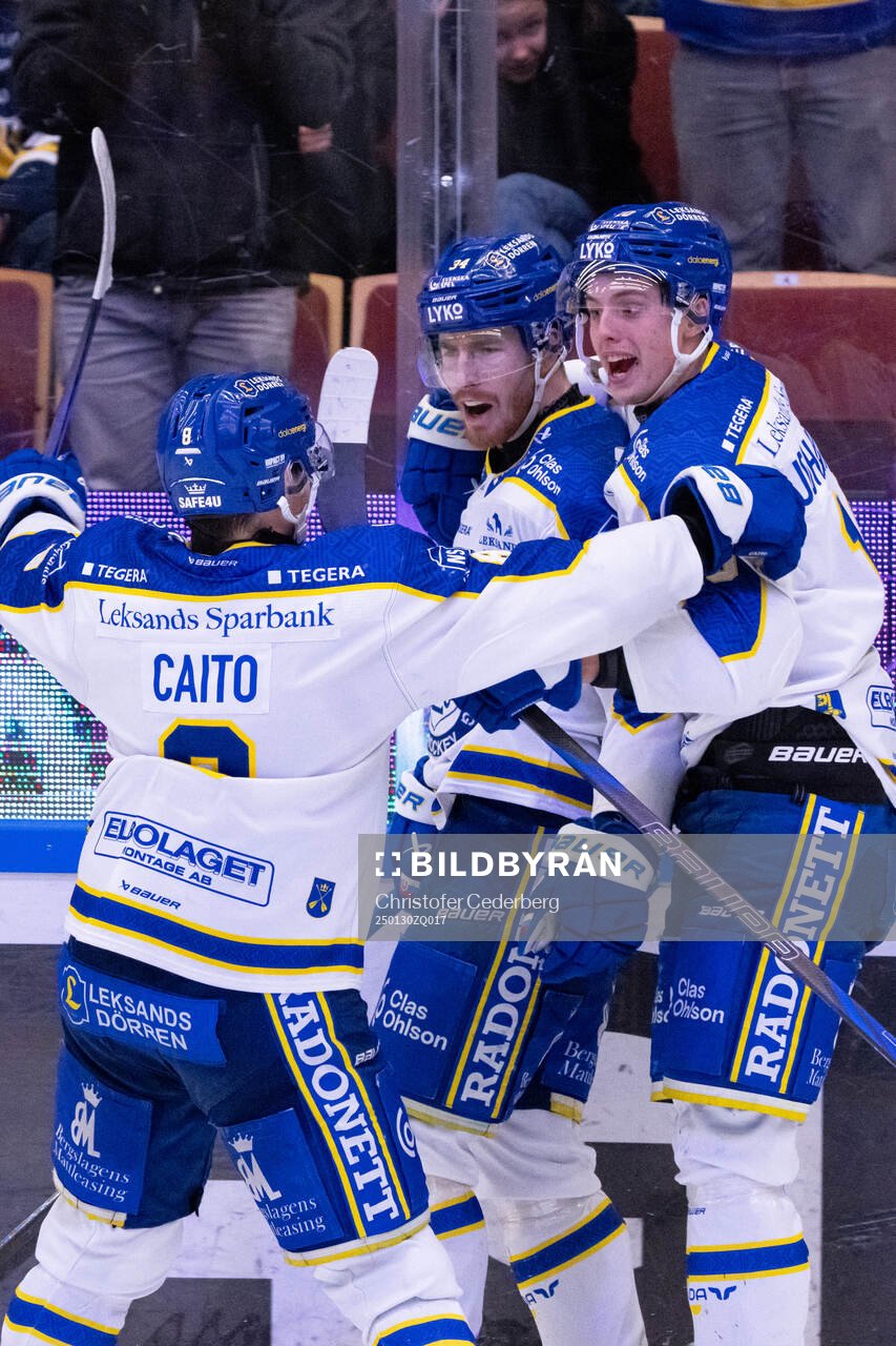 Leksands Matt Caito, Peter Cehlarik och Anton Johansson