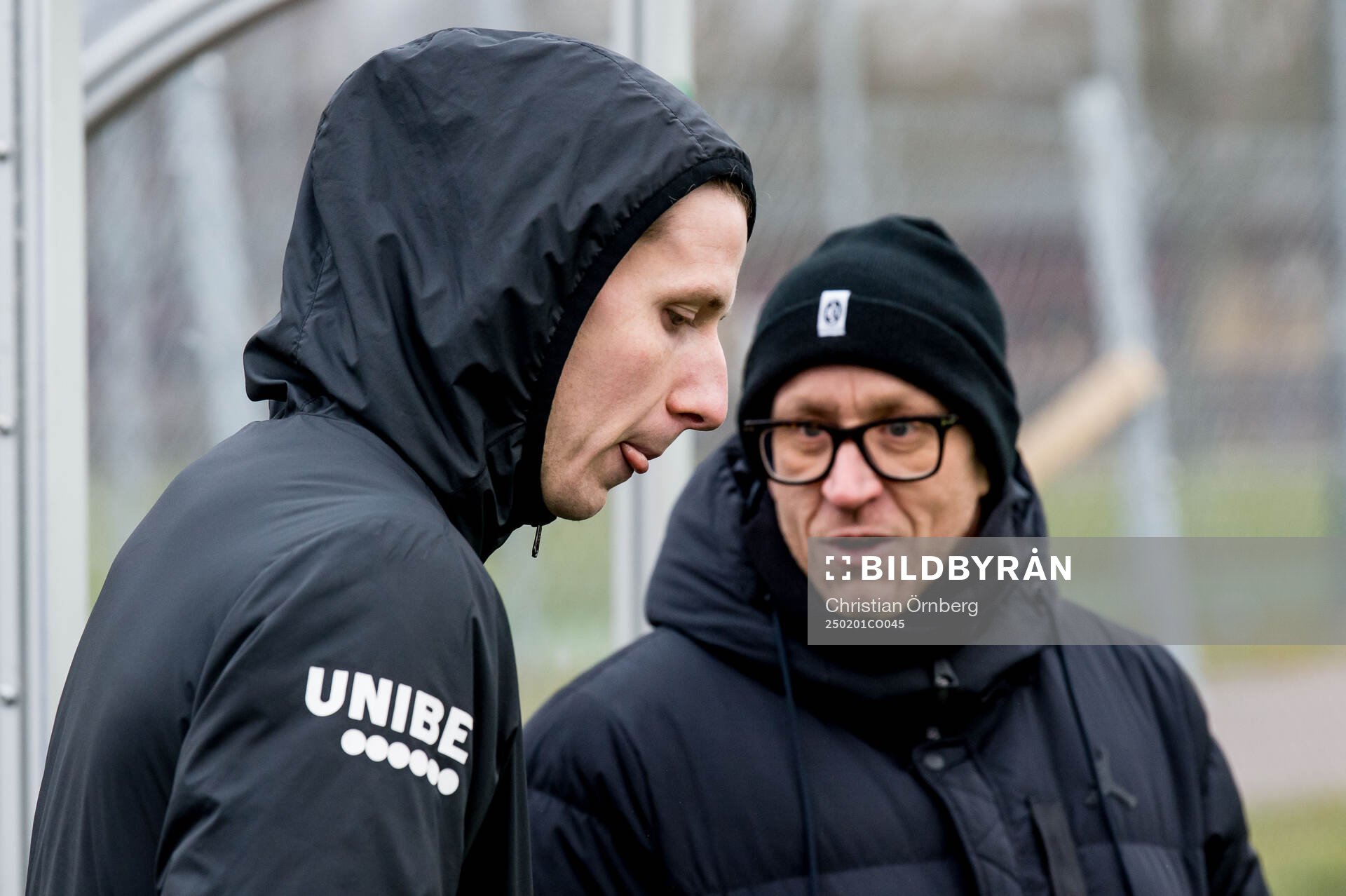 Landskronas Andreas Murbeck och sportchef Billy Magnusson