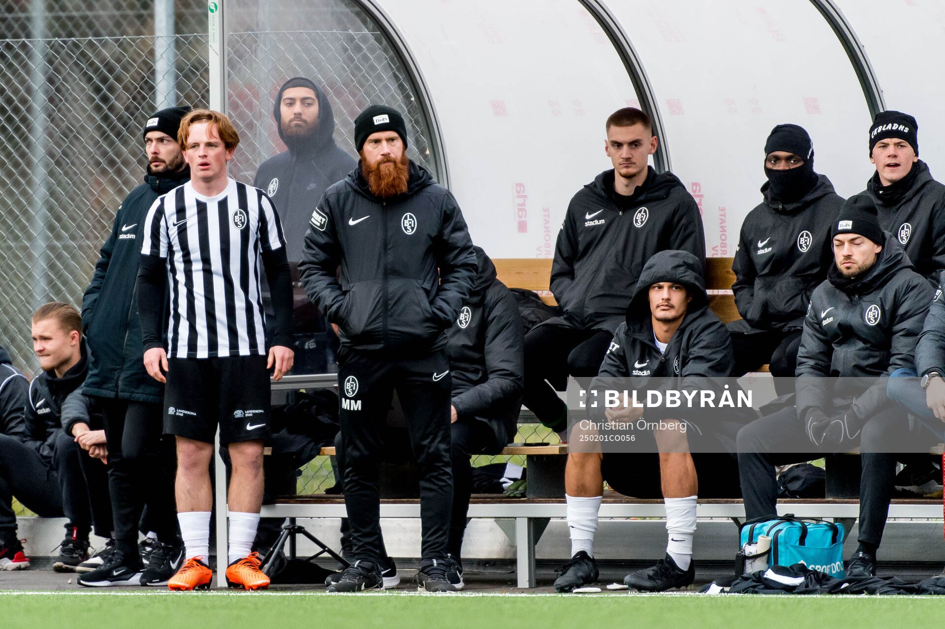 Landskronas Sam Hegdal, tränare Max Mölder och André