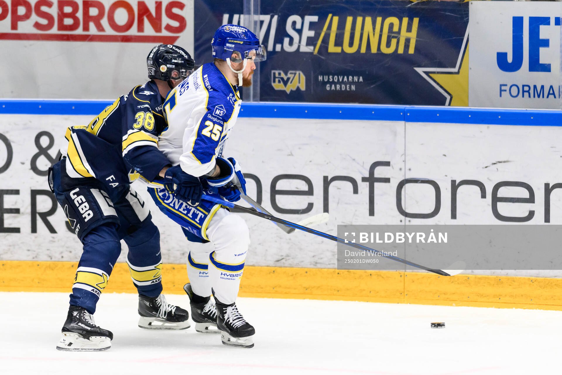 HV71s Olle Alsing och Leksands Lucas Elvenes