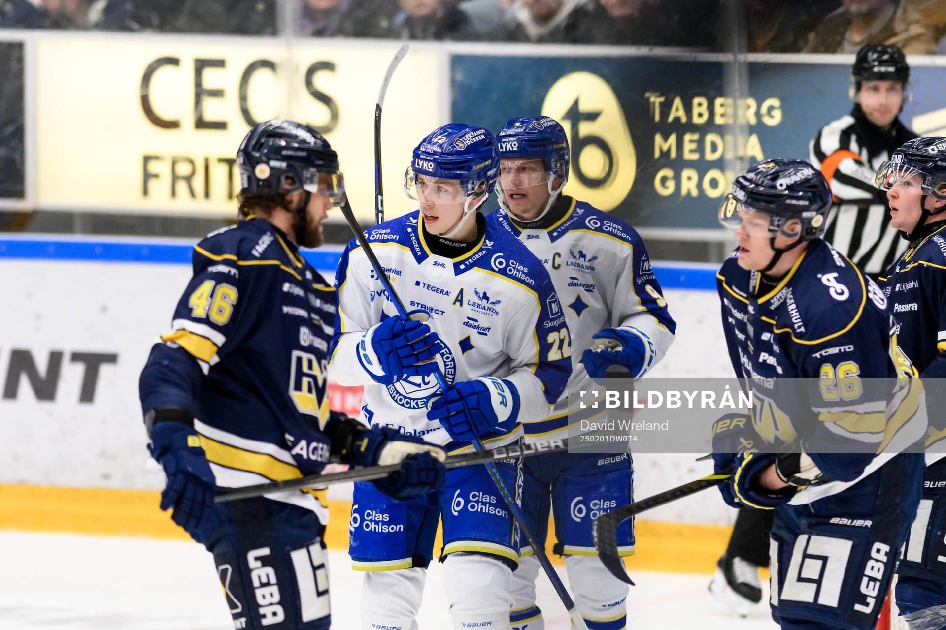 Leksands Lukas Vejdemo och Patrik Zackrisson jublar