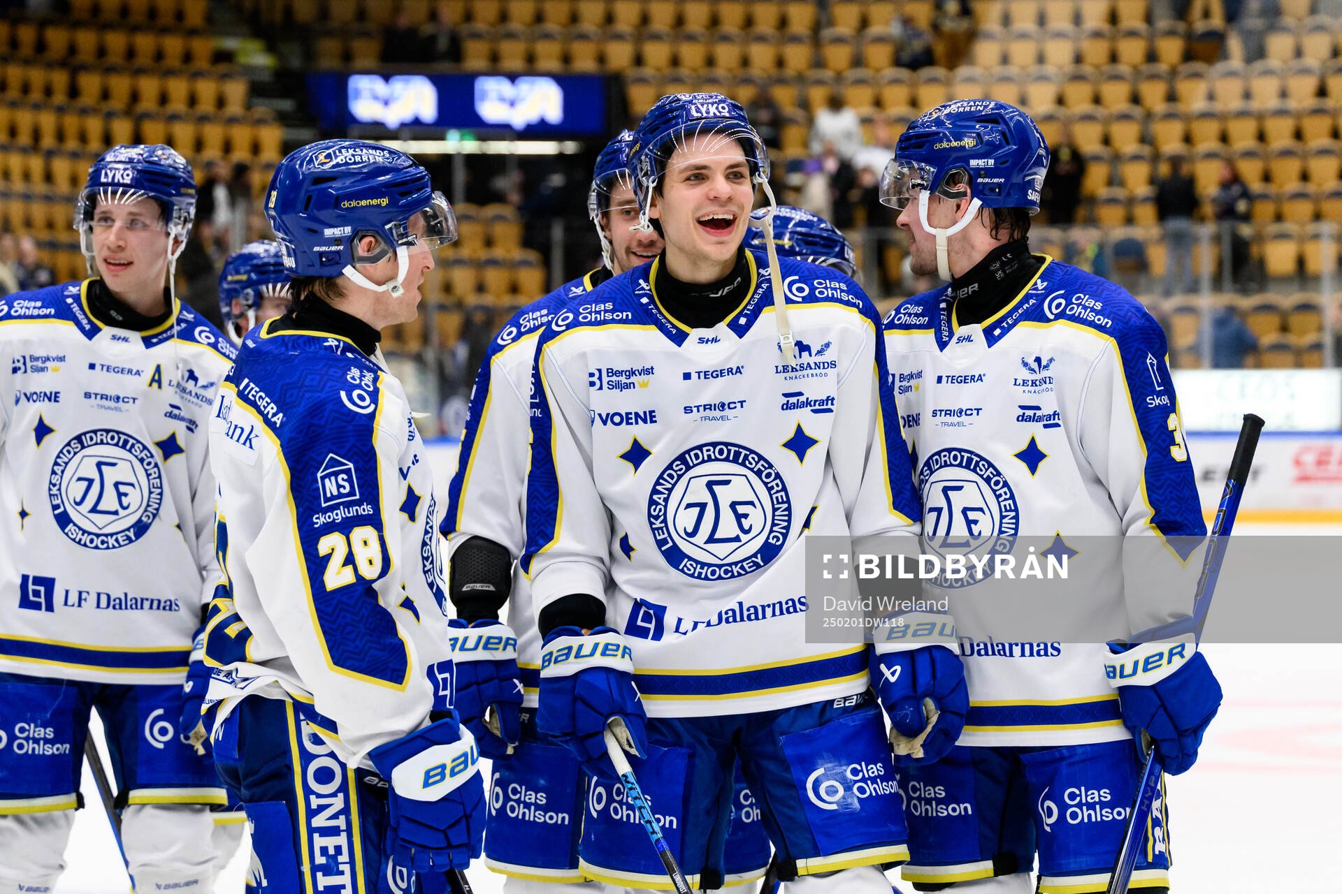 Leksands spelare jublar