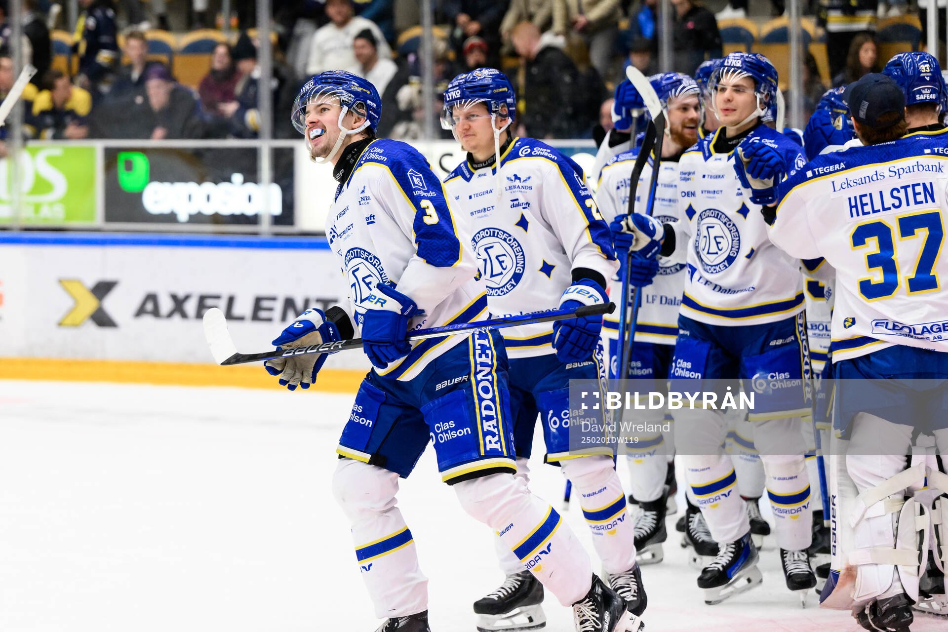 Leksands spelare jublar
