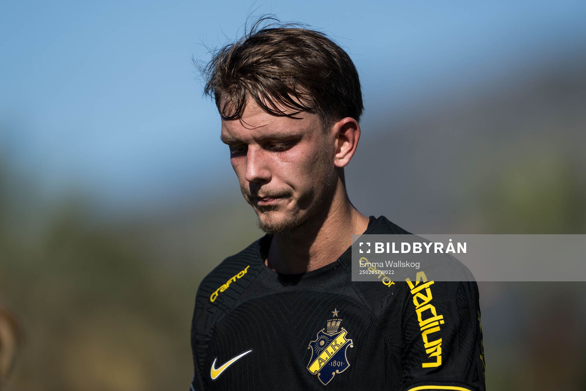 Kazper Karlsson of AIK looks dejected