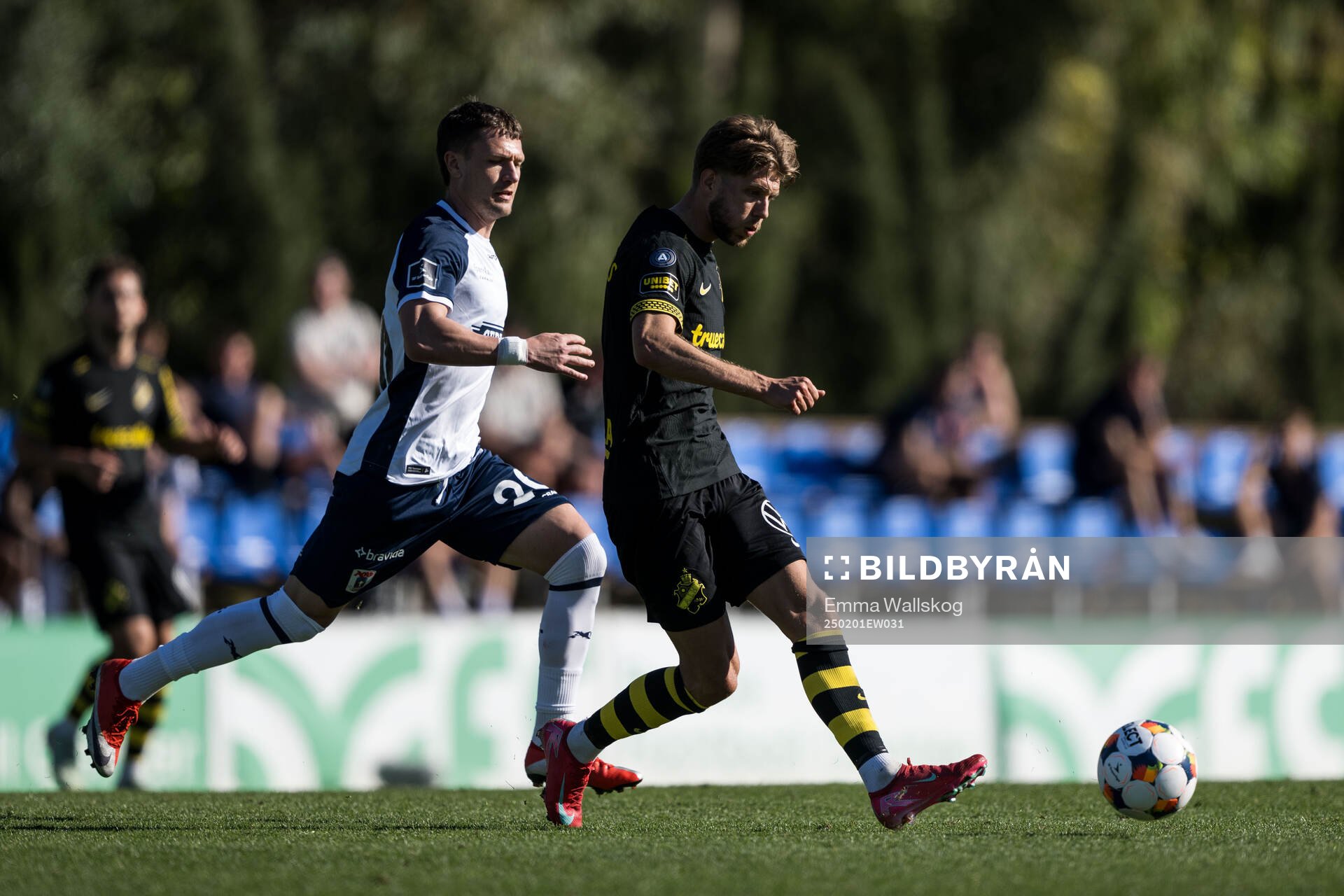 Mikkel Duelund of AGF Århus and Anton Salétros of AIK