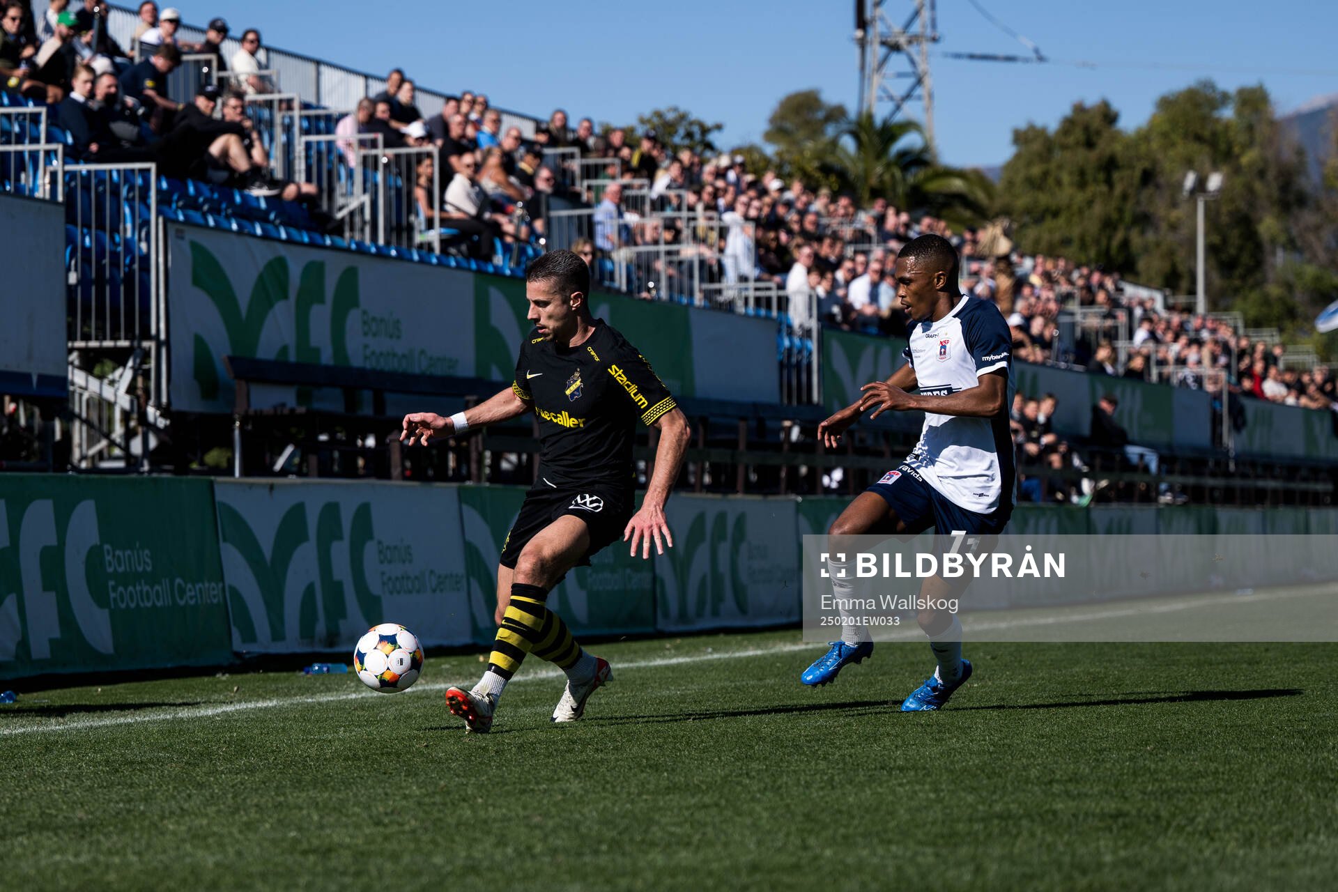 Dino Besirovic of AIK and Gift Links of AGF Århus