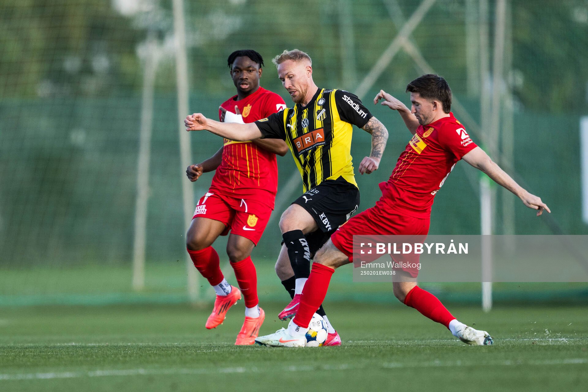 Mikkel Rygaard Jensen of Häcken and Levy Nene and Mark