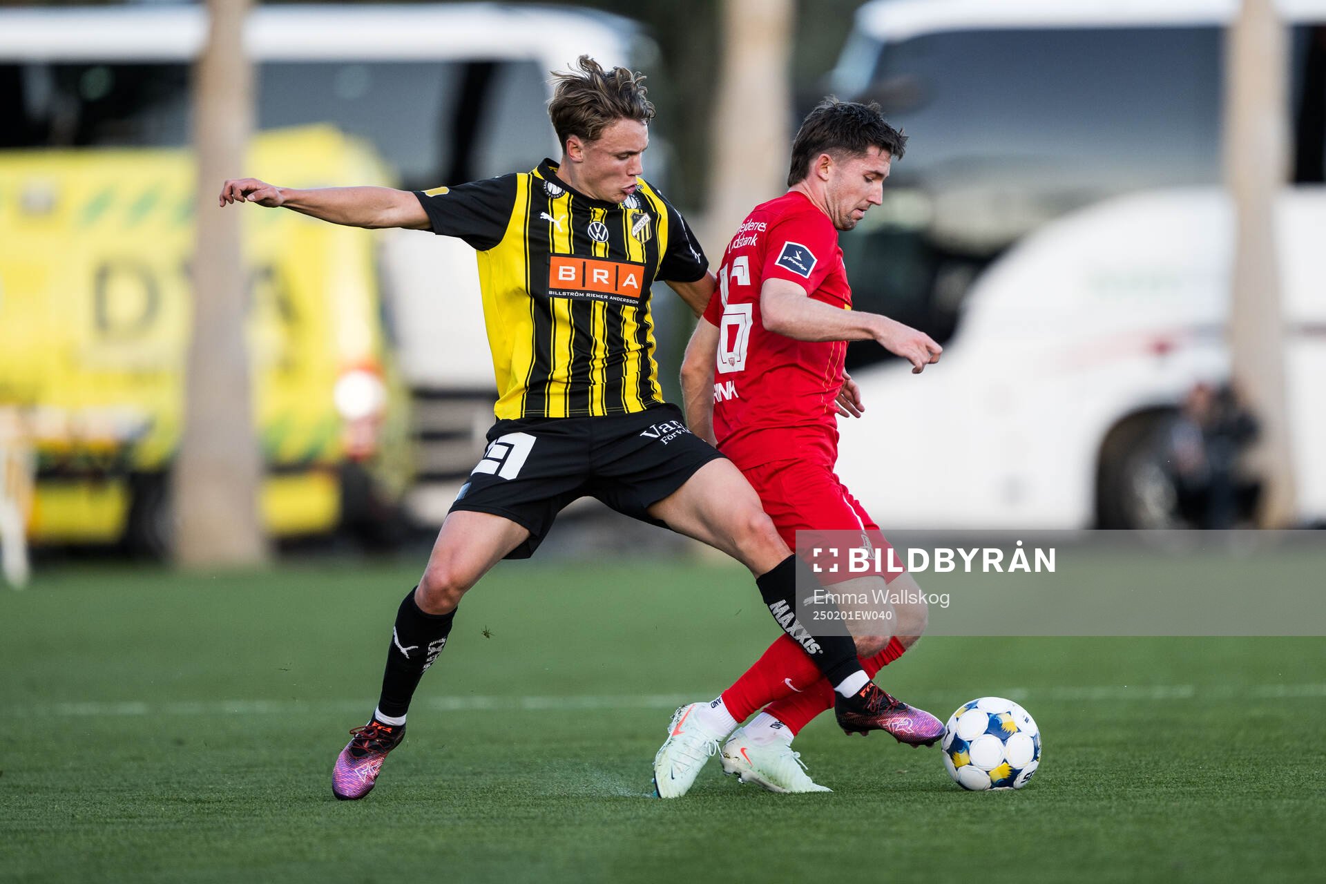 Filip Öhman of Häcken and Mark Brink of FC Nordsjälland
