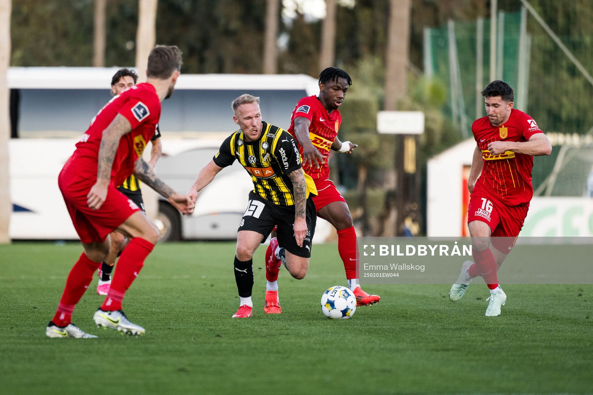 Mikkel Rygaard Jensen of Häcken and Levy Nene and Mark