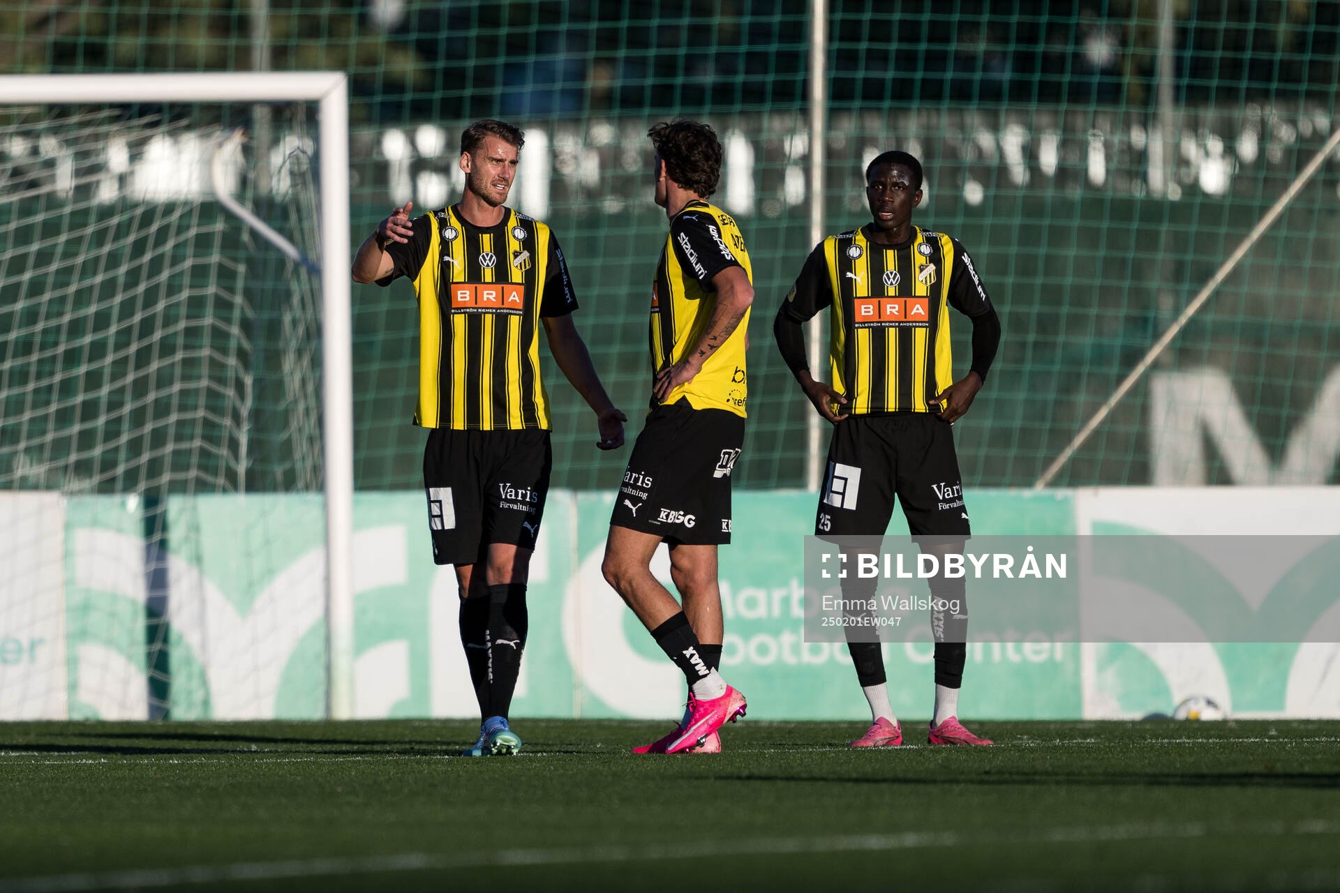 Johan Hammar, Silas Andersen and Abdoulaye Faye of Häcken