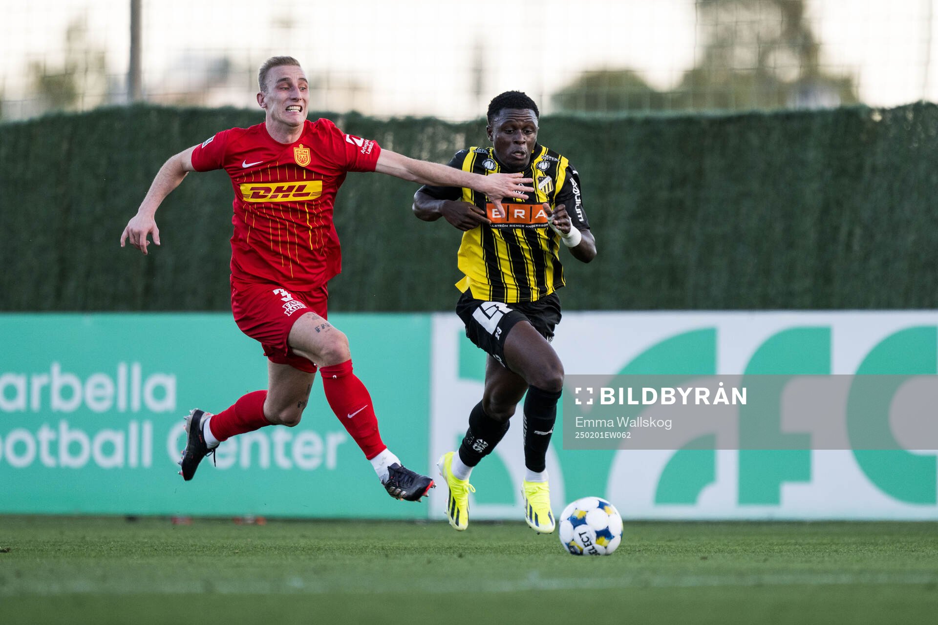 Tobias Salquist of FC Nordsjälland and Zeidane Inoussa of