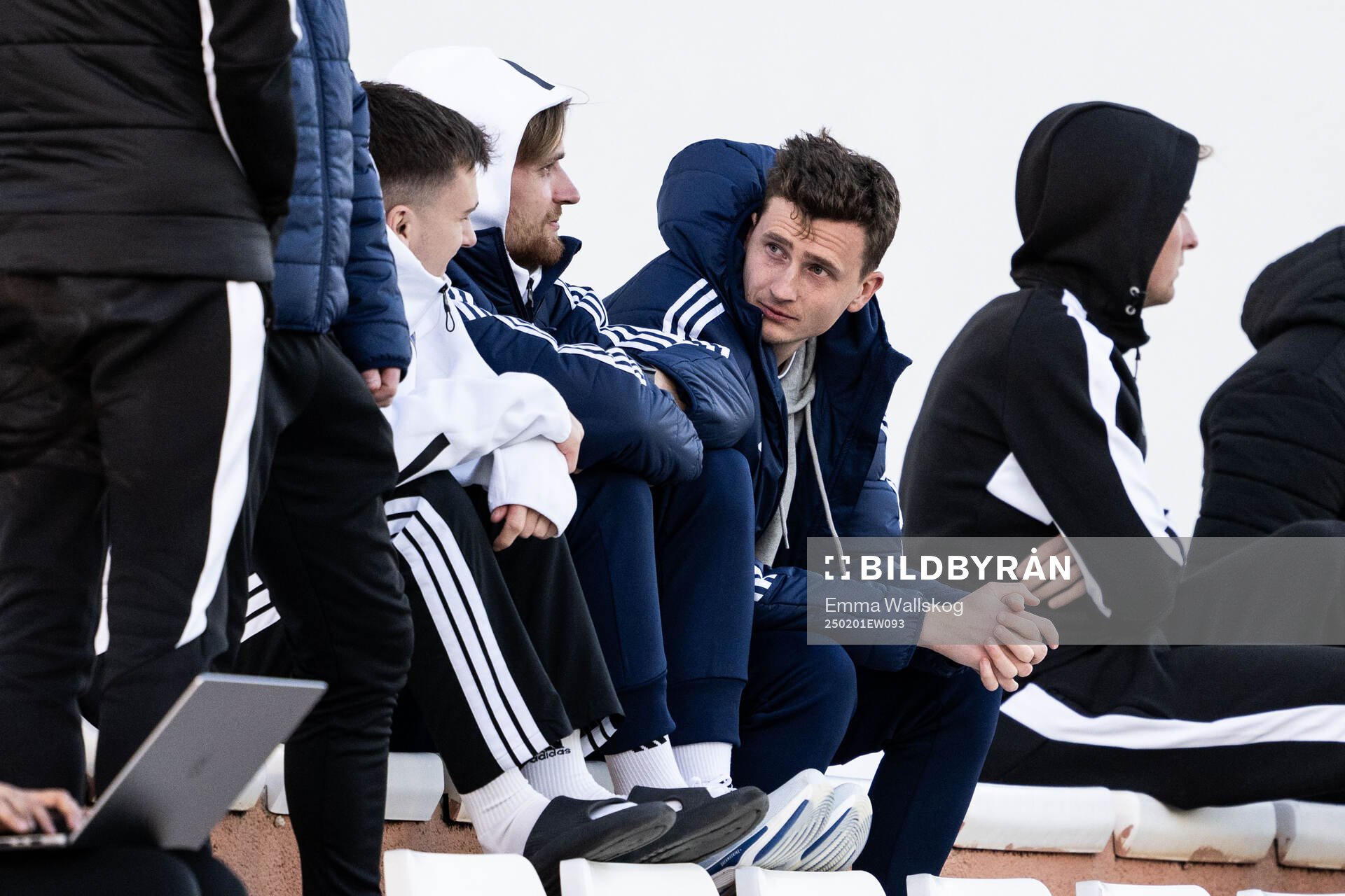 Head coach Martin Falk of IFK Norrköping in the stands