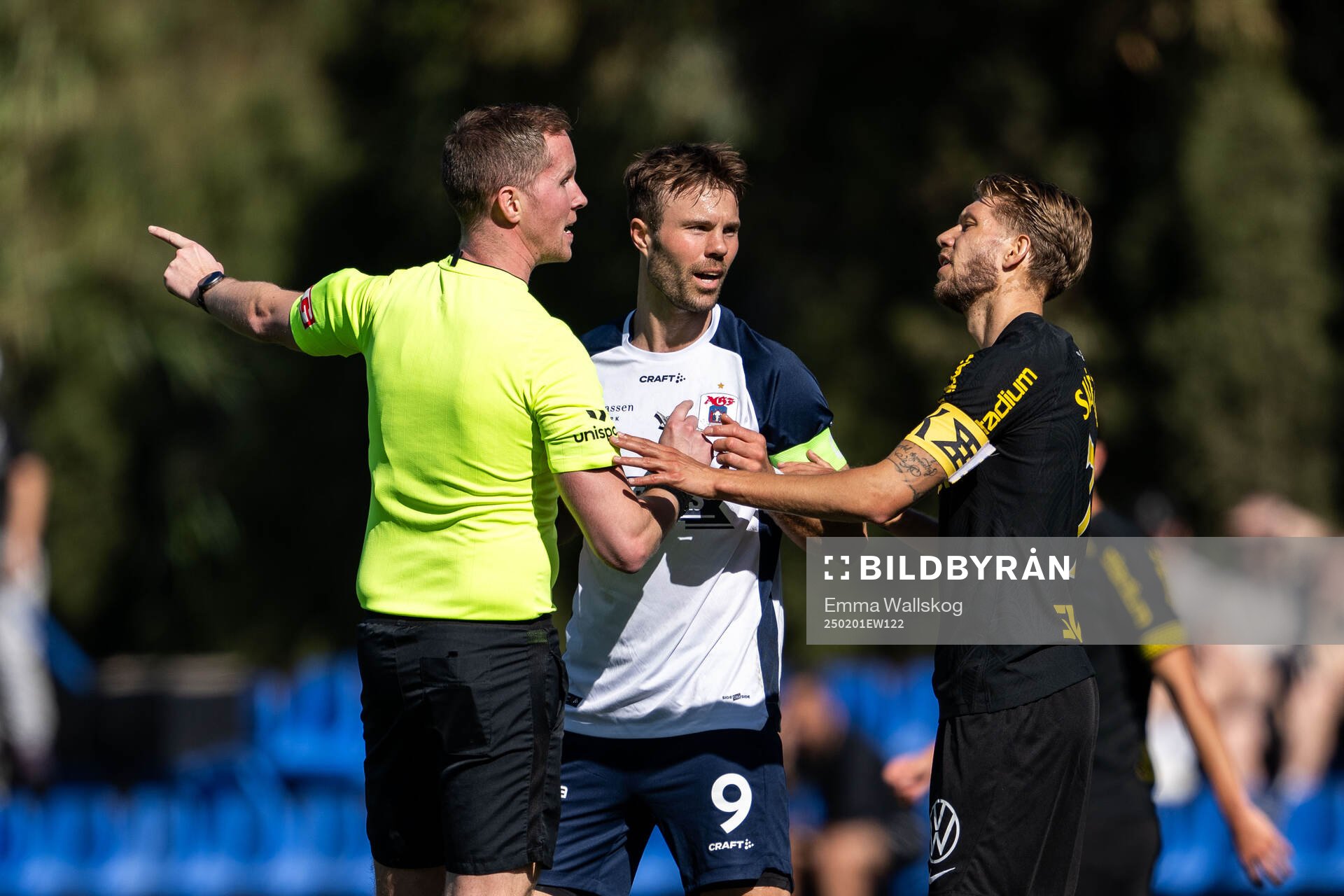 Patrick Mortensen of AGF Århus and Anton Salétros of AIK
