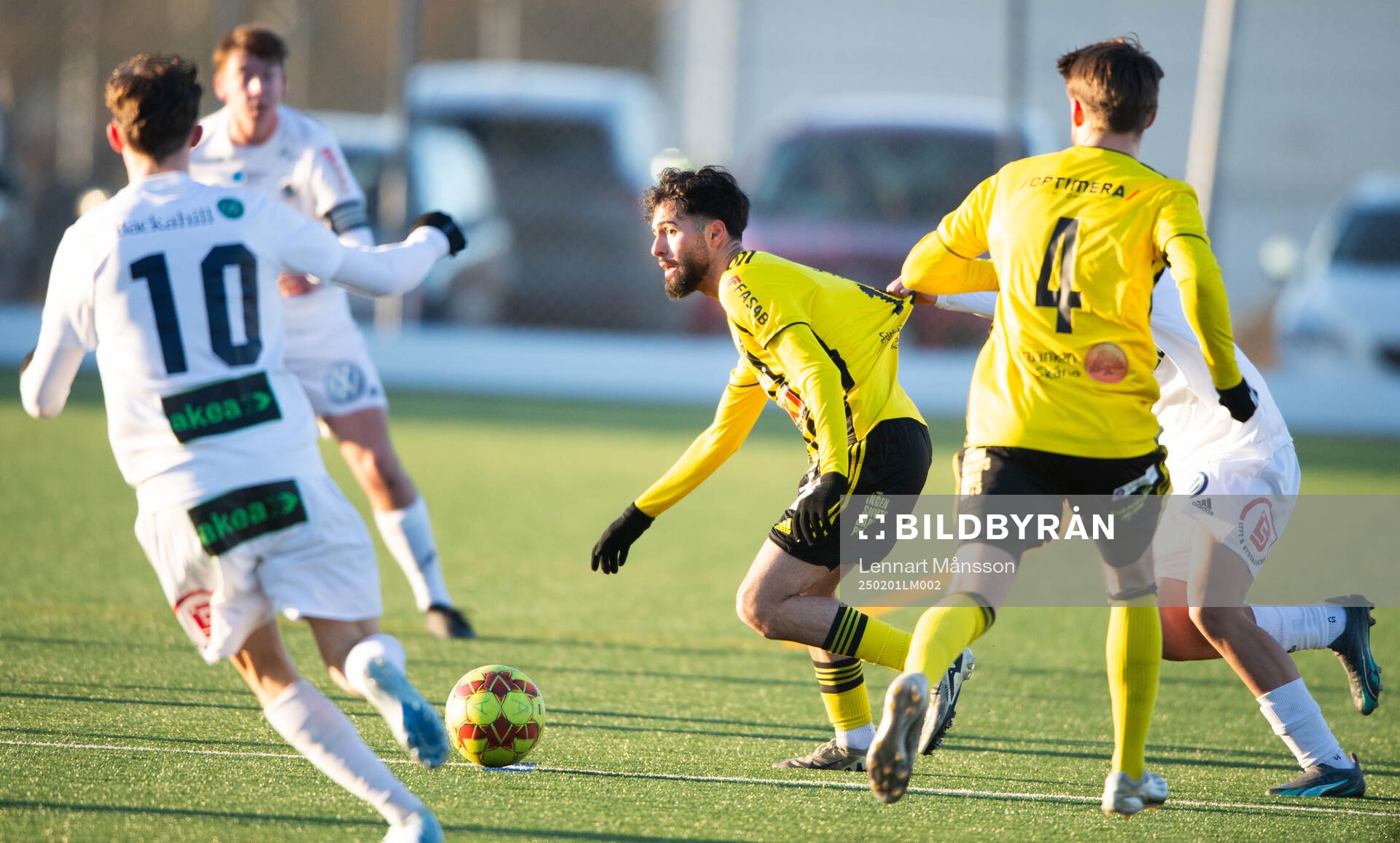 IFK Hässleholms Rahel Omed Nader i träningsmatchen mellan IFK Hässleholm och Ängelholms FF i Hässleholm 1 februari 2025.