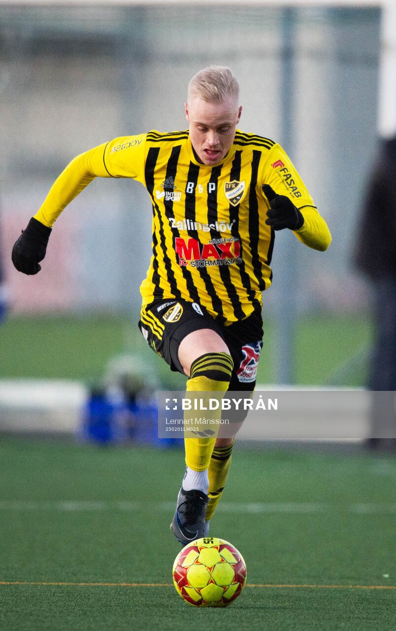 IFK Hässleholms Alexander Sjöström i träningsmatchen
