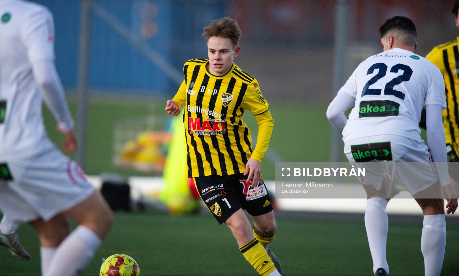 IFK Hässleholms Max Persson i träningsmatchen mellan IFK