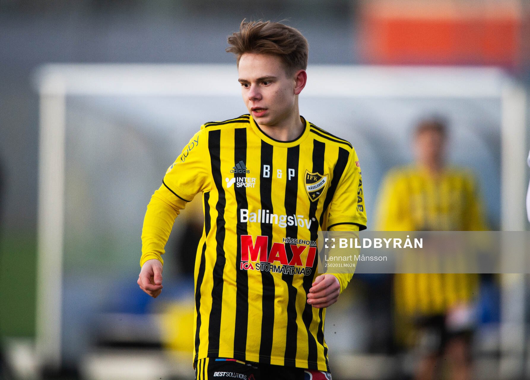 IFK Hässleholms Max Persson i träningsmatchen mellan IFK