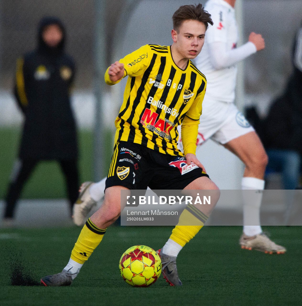 IFK Hässleholms Max Persson i träningsmatchen mellan IFK