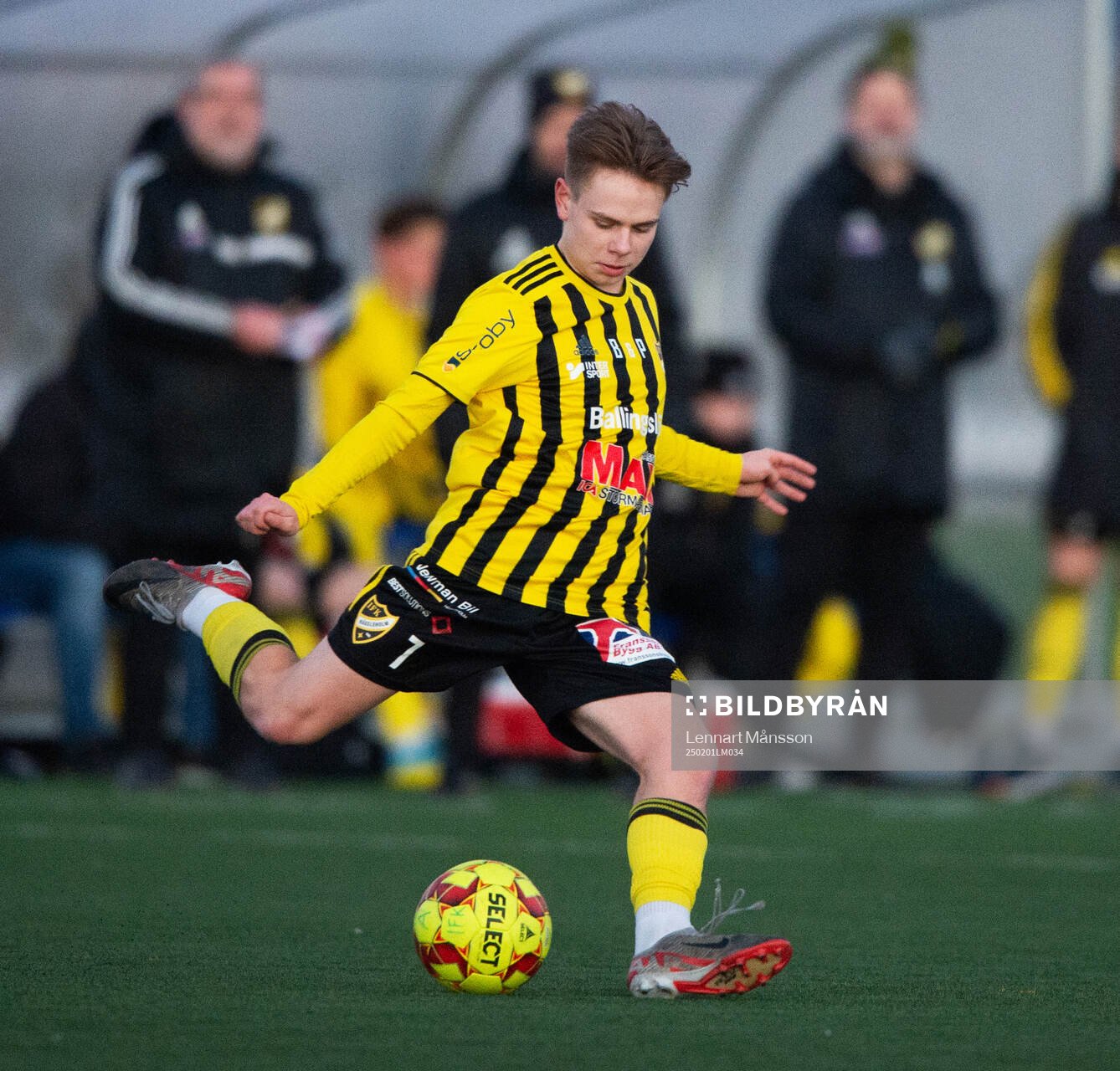 IFK Hässleholms Max Persson i träningsmatchen mellan IFK