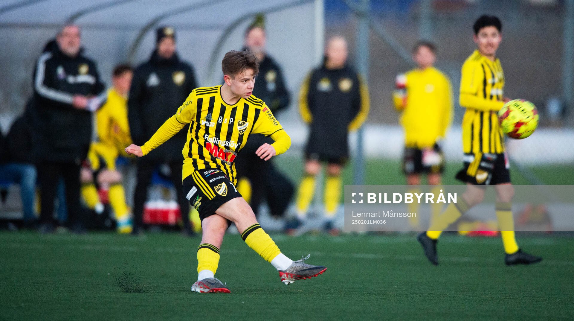 IFK Hässleholms Max Persson i träningsmatchen mellan IFK