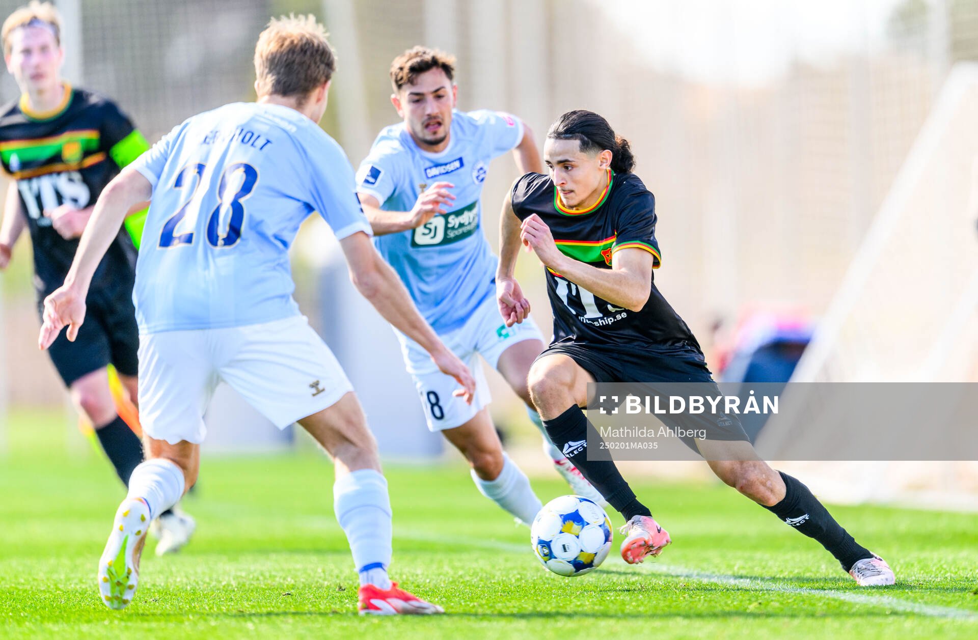 Amin Boudri of GAIS during the friendly football match between GAIS and Sönderjyske on February 1, 2025 in Albir. 